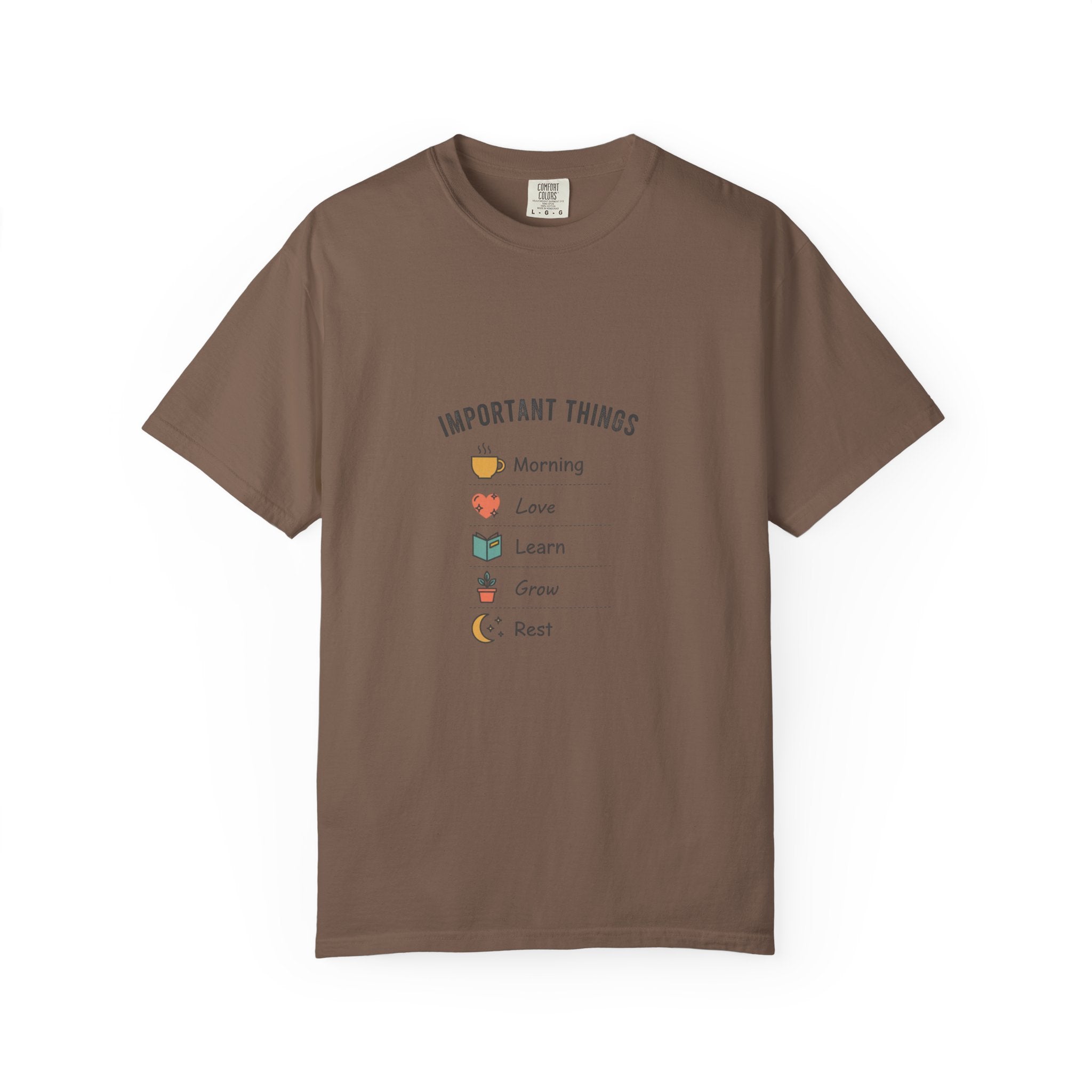 Important Things T‑Shirt — Comfortable Graphic Tee