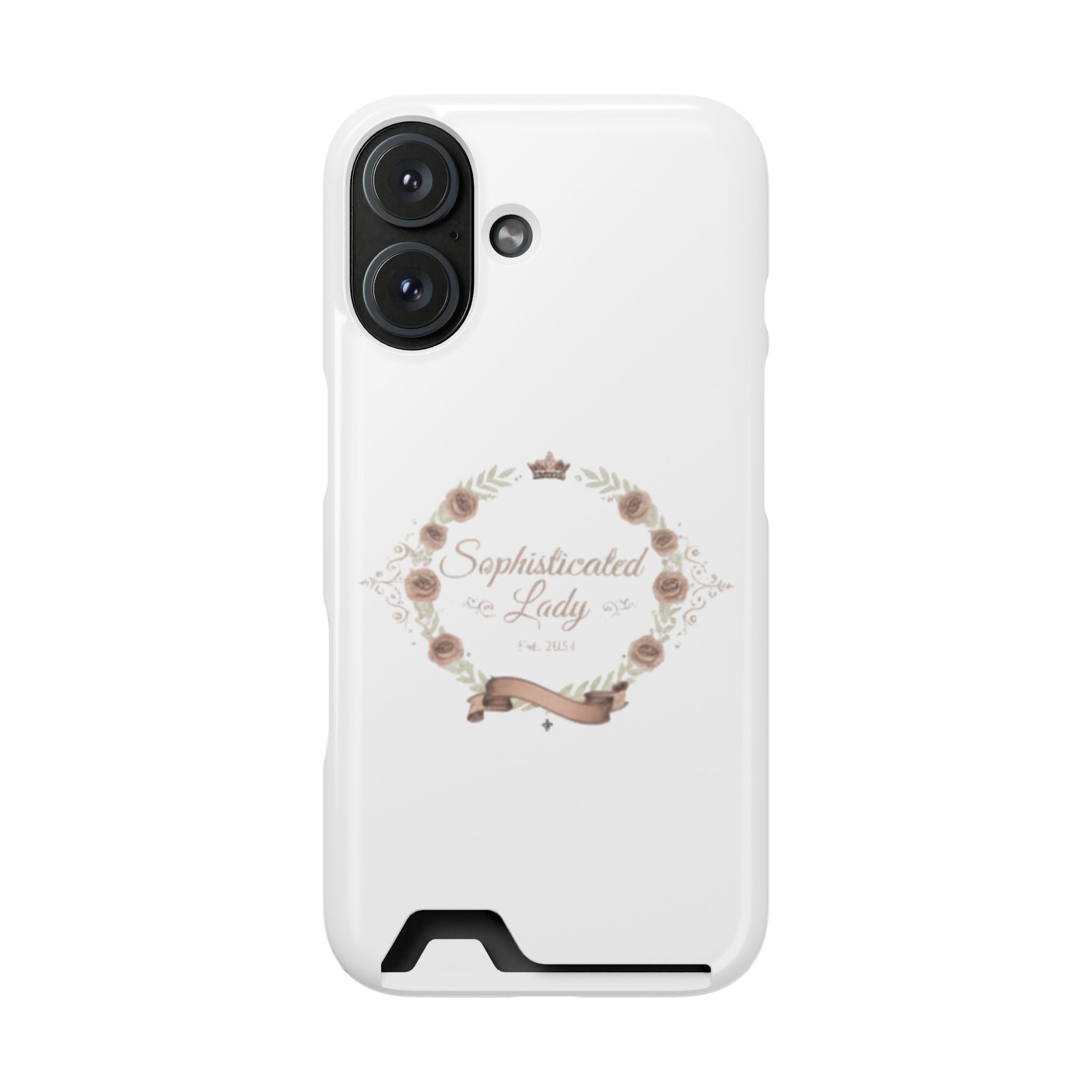 Floral 'Sophisticated Lady' Phone Case with Card Holder — Elegant Wallet Phone Cover