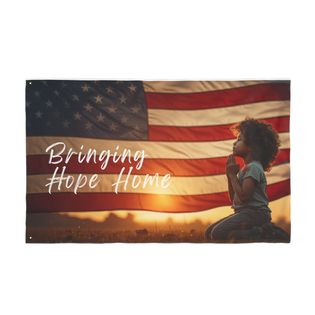 Bringing Hope Home Double-Sided American Flag — Patriotic Memorial & Military Support Banner