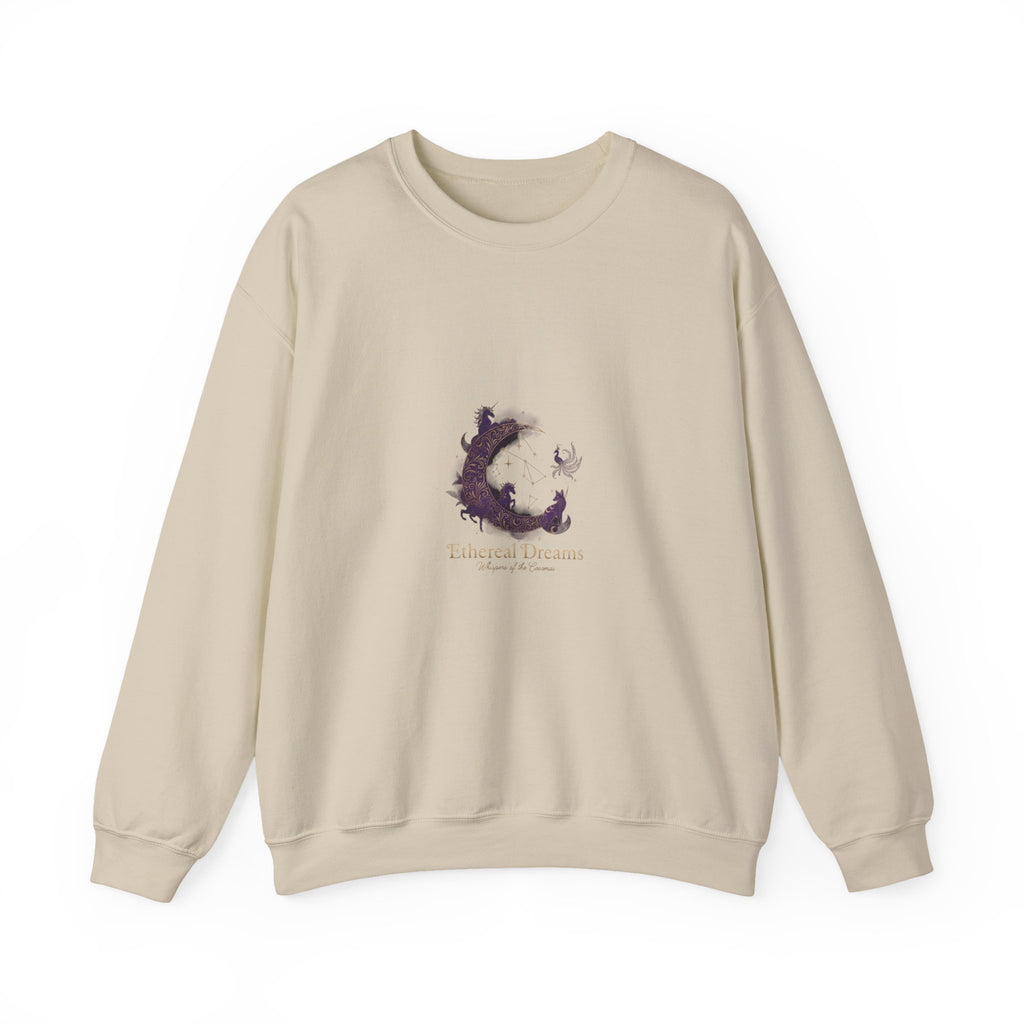 Sleeping Dragon Illustration Crewneck Sweatshirt | Fantasy Moon Design