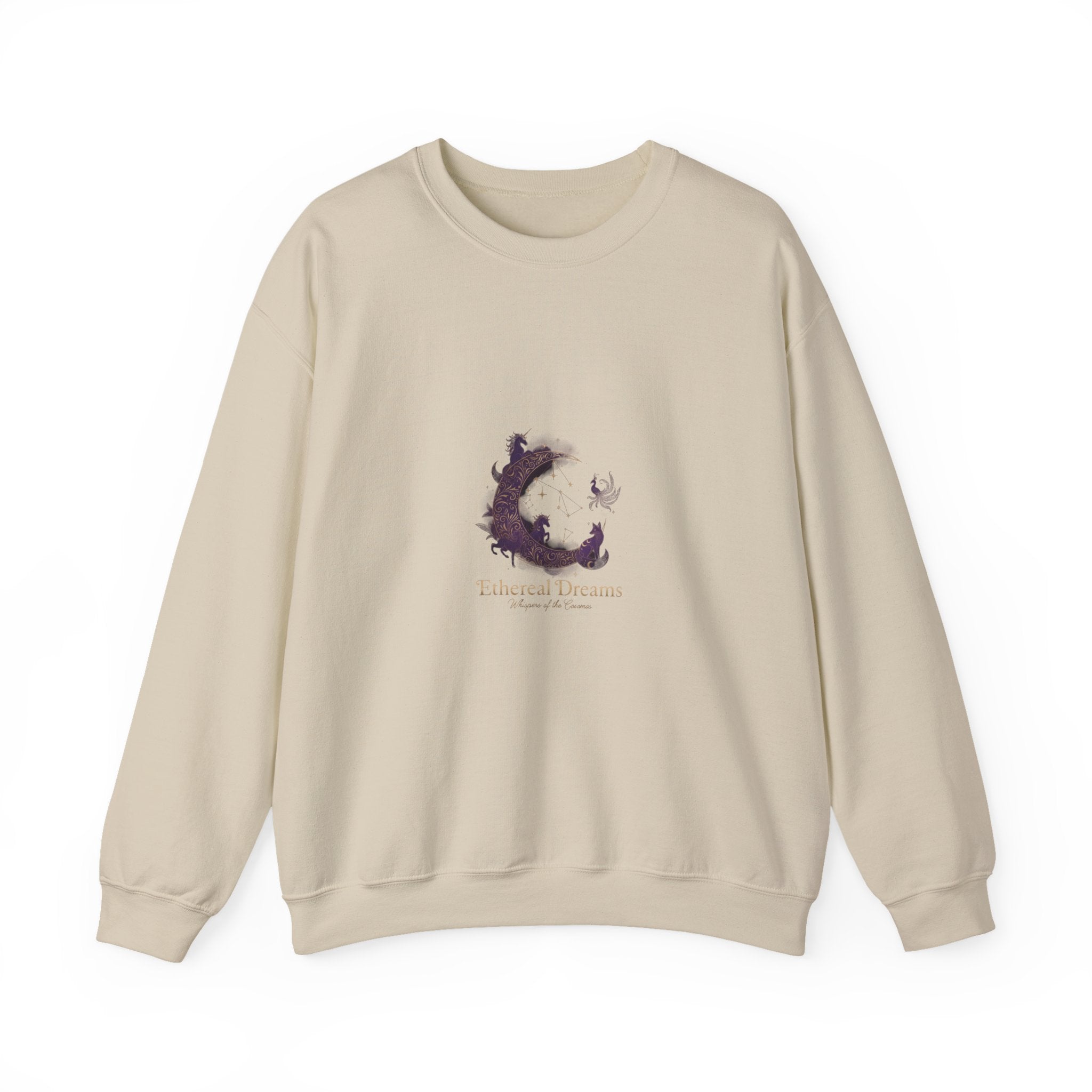 Sleeping Dragon Illustration Crewneck Sweatshirt | Fantasy Moon Design