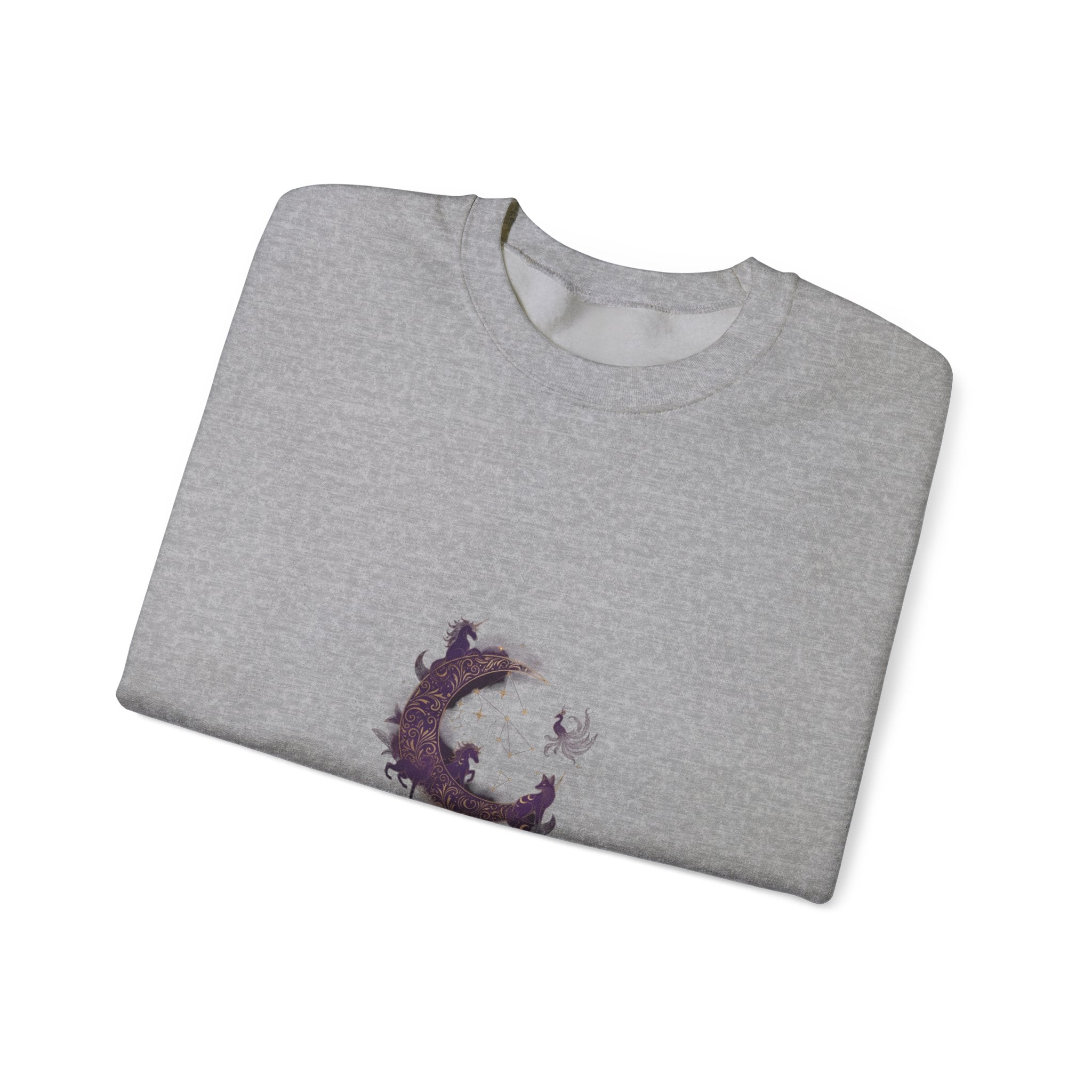 Sleeping Dragon Illustration Crewneck Sweatshirt | Fantasy Moon Design