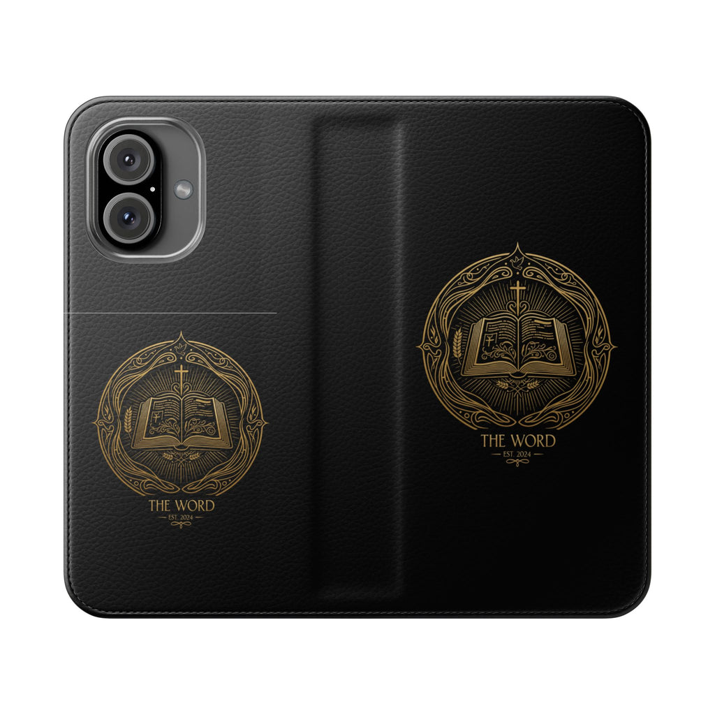 Bible 'The Word' Leather Flip Phone Case – Christian Wallet Cover