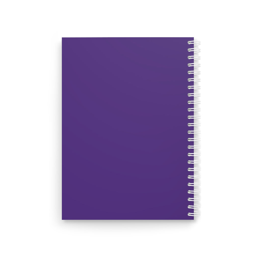 Planner Spiral Notebook — Purple Minimalist Daily Organizer