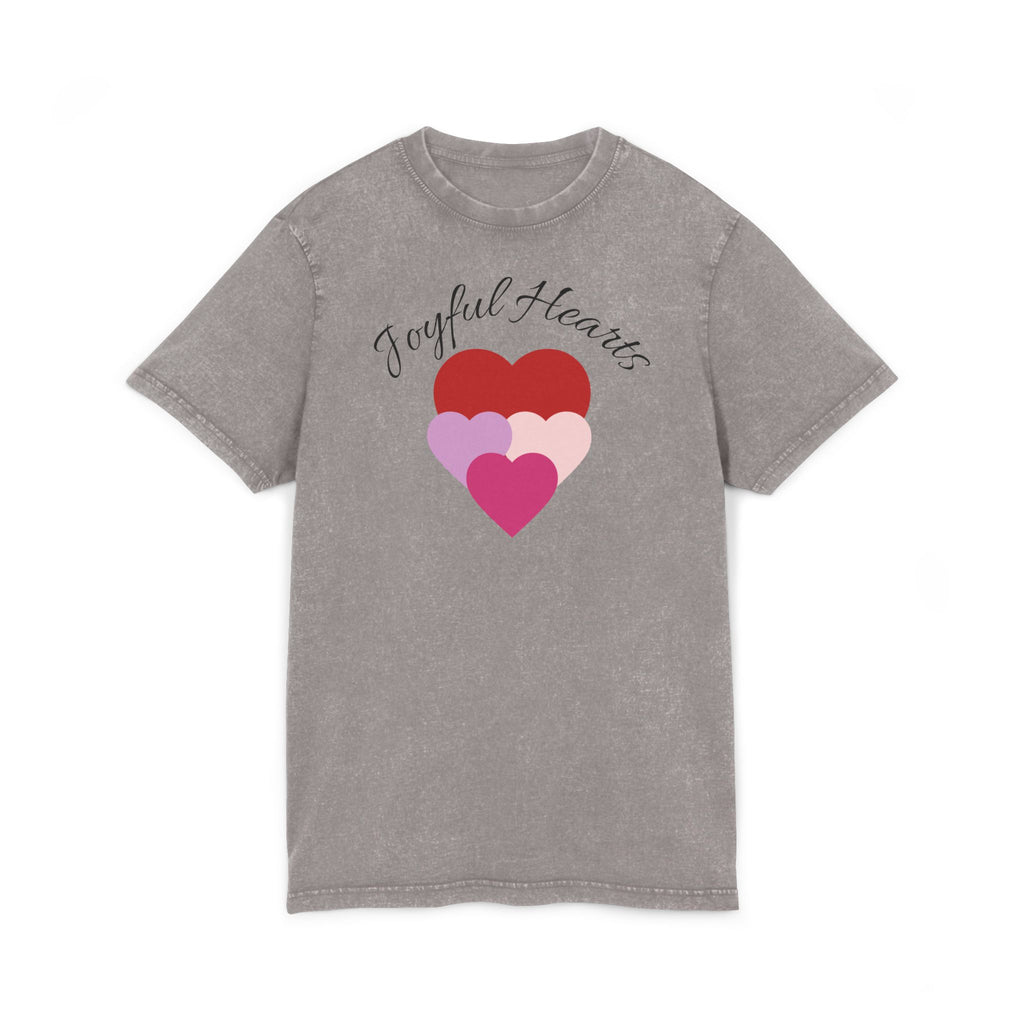 Joyful Hearts Acid-Wash — Vintage Grunge Casual Shirt
