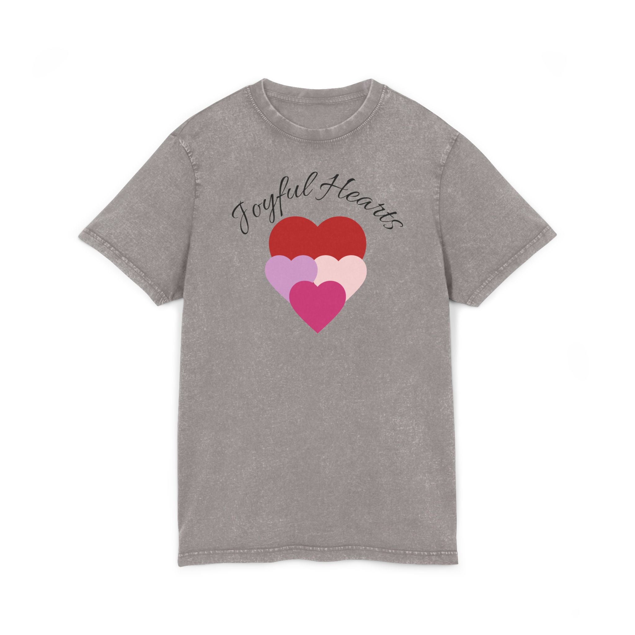Joyful Hearts Acid-Wash — Vintage Grunge Casual Shirt