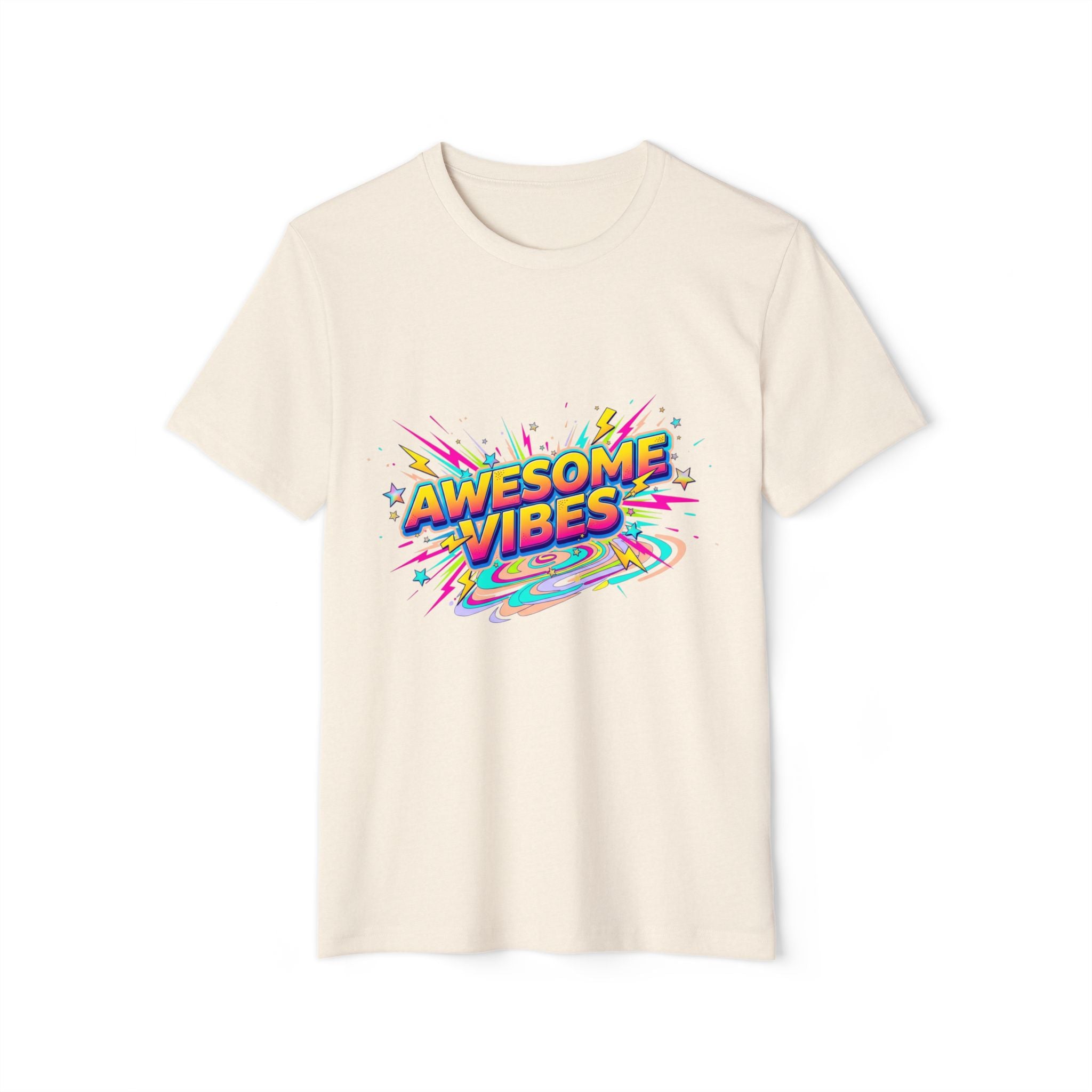 Awesome Vibes T-Shirt — Retro Rainbow Graphic Tee