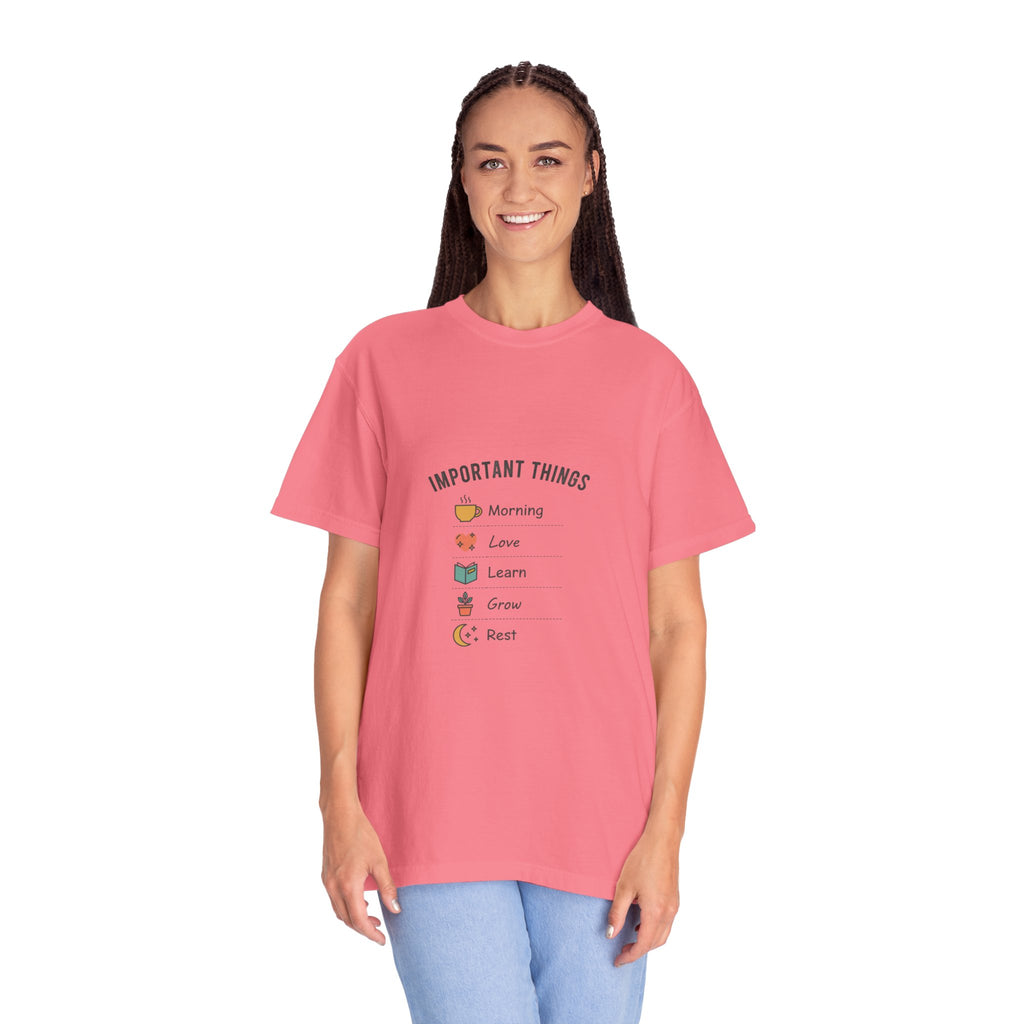 Important Things T‑Shirt — Comfortable Graphic Tee