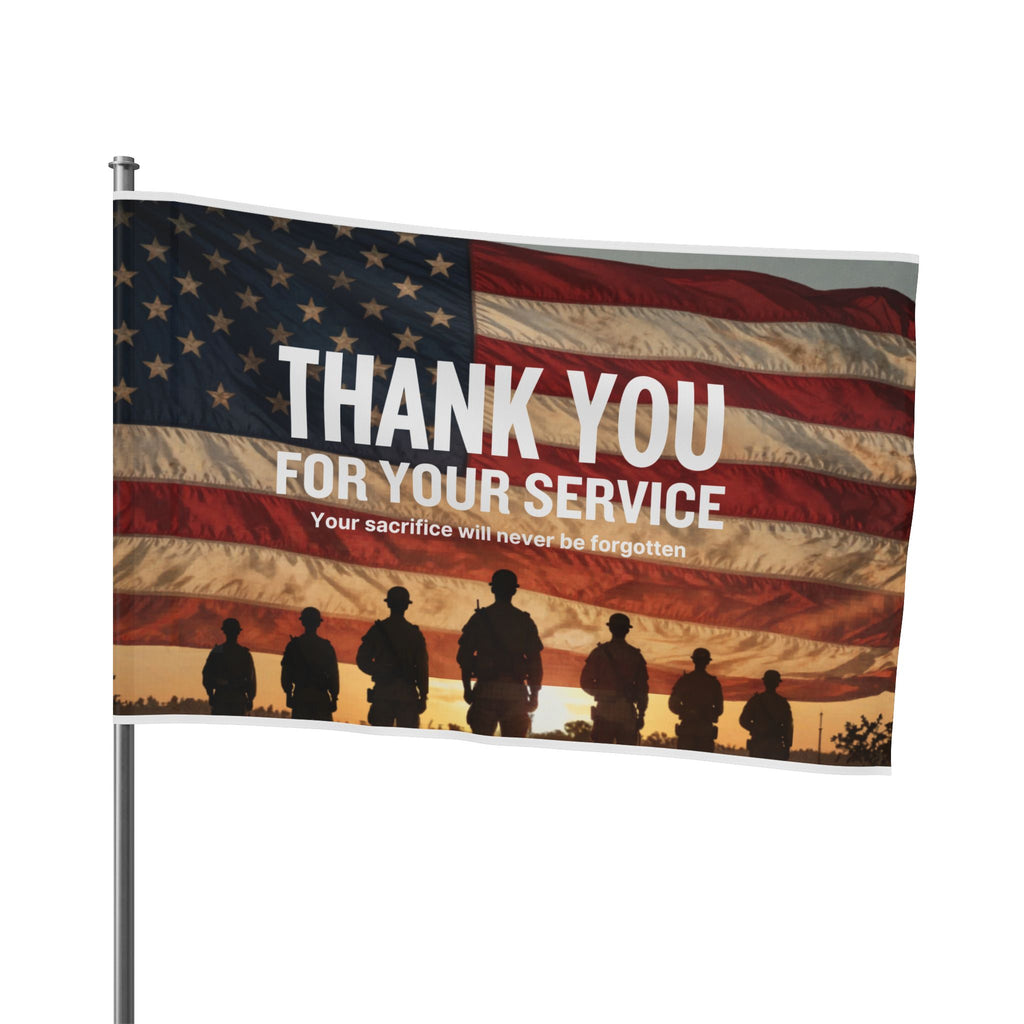 Flag - "Thank You For Your Service" Memorial Flag (Veteran Tribute)