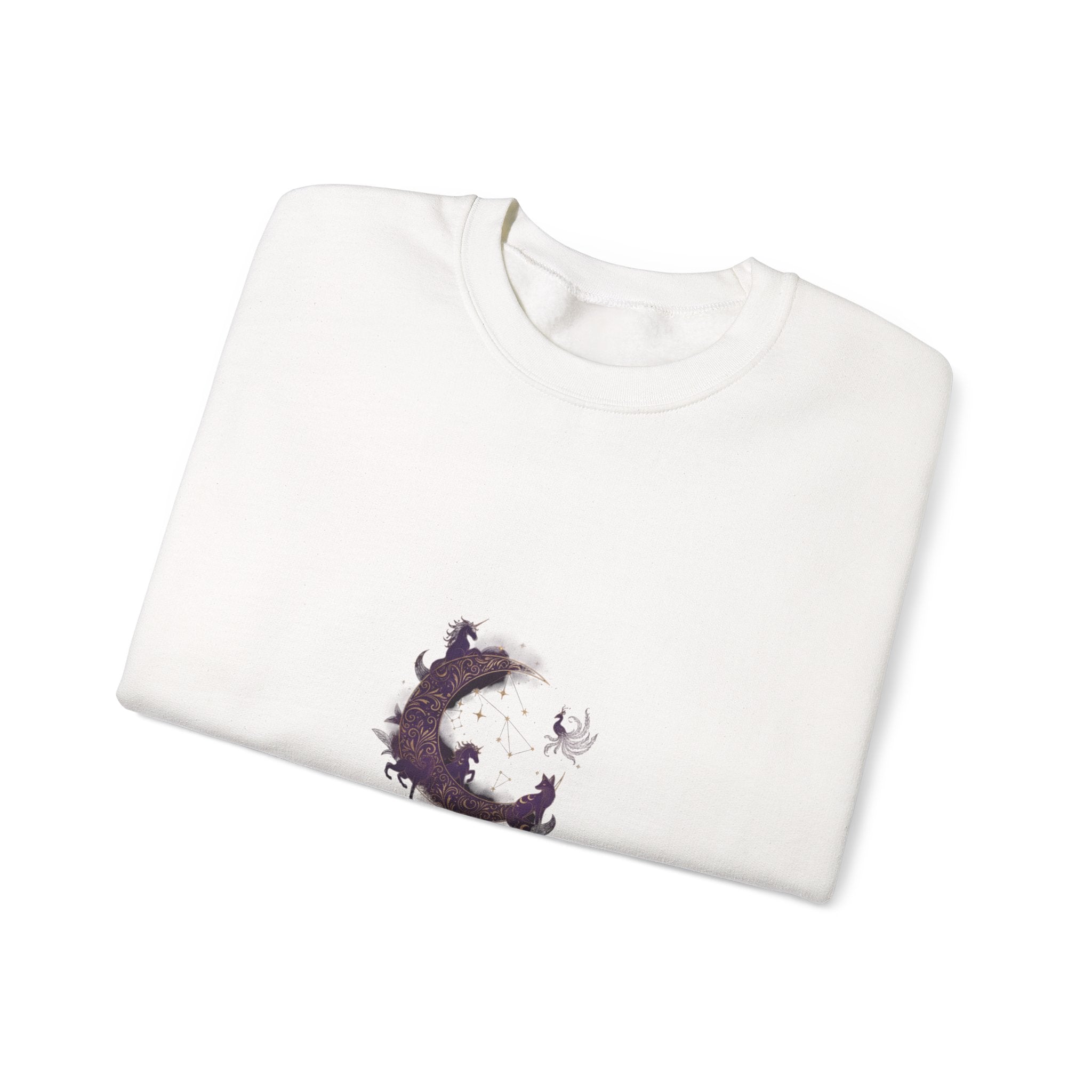 Sleeping Dragon Illustration Crewneck Sweatshirt | Fantasy Moon Design