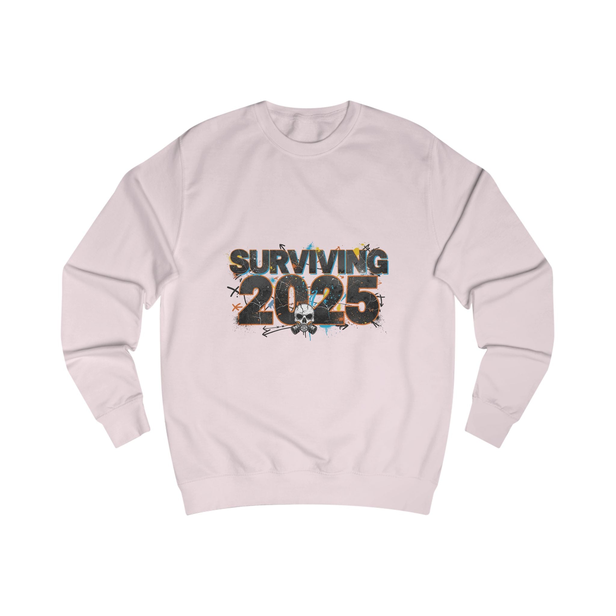 Surviving 2025 Sweatshirt — Funny Retro Graphic Crewneck for New Year & Graduation Gifts