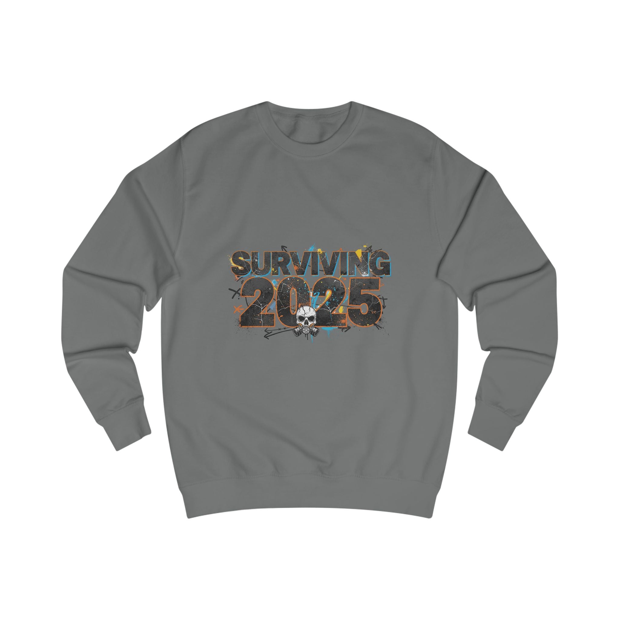 Surviving 2025 Sweatshirt — Funny Retro Graphic Crewneck for New Year & Graduation Gifts
