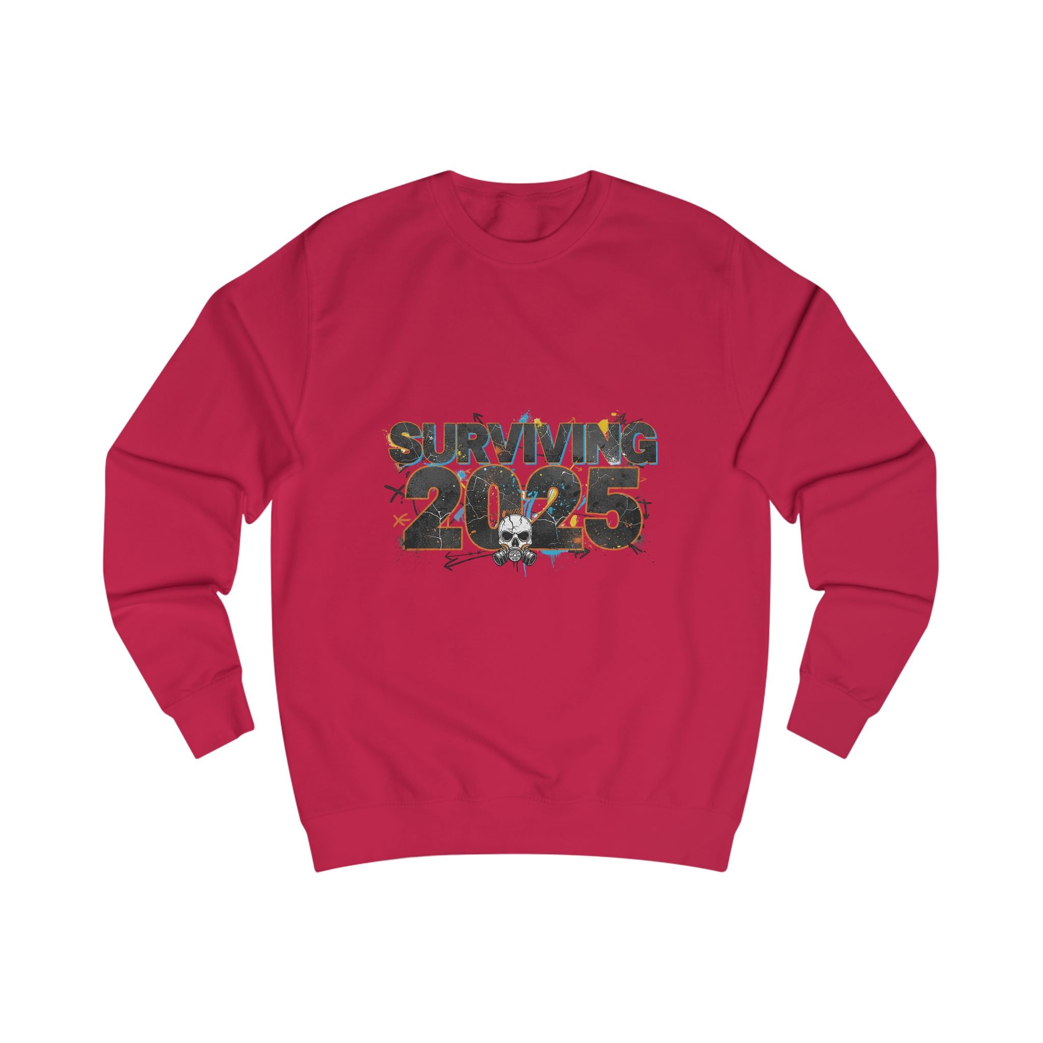 Surviving 2025 Sweatshirt — Funny Retro Graphic Crewneck for New Year & Graduation Gifts