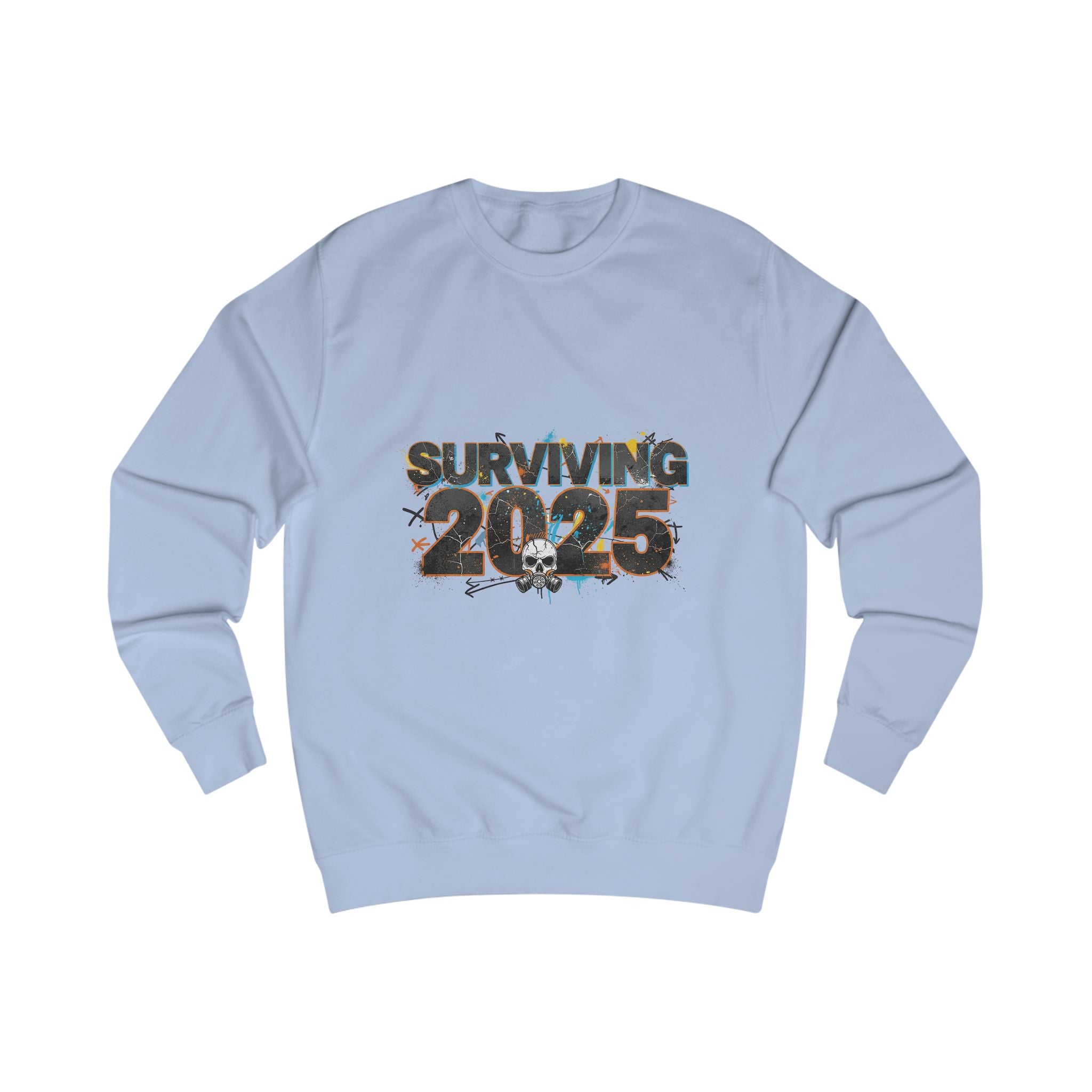 Surviving 2025 Sweatshirt — Funny Retro Graphic Crewneck for New Year & Graduation Gifts