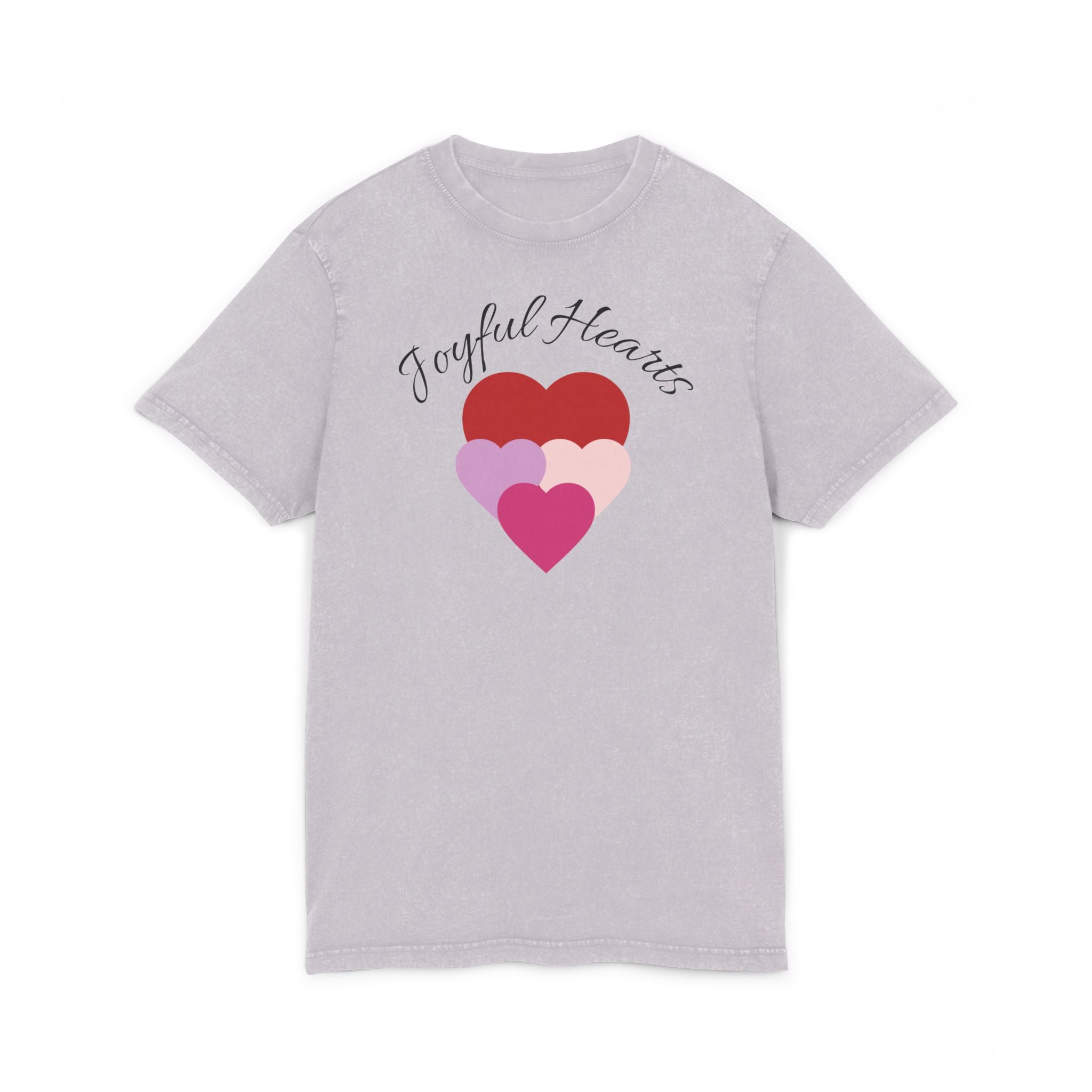 Joyful Hearts Acid-Wash — Vintage Grunge Casual Shirt