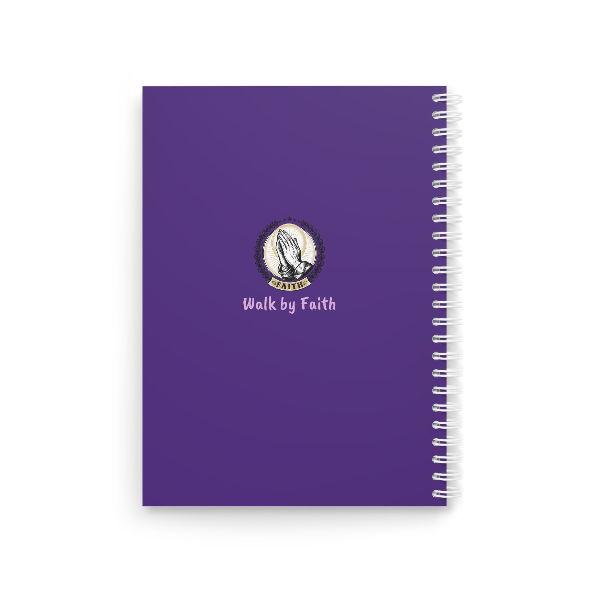 Spiritual Planner Spiral Notebook — Purple Minimalist Daily Organizer