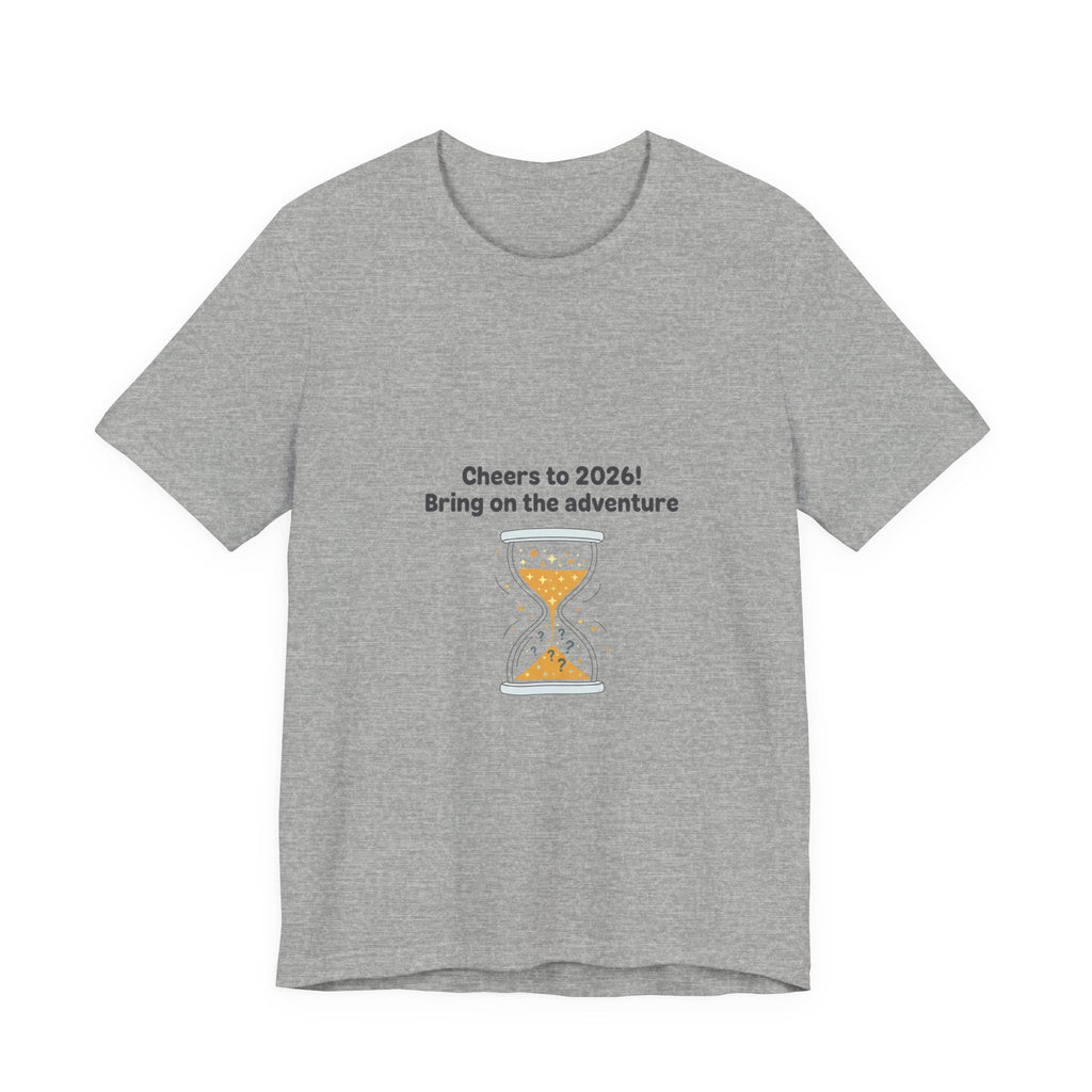 Cheers to 2026 Hourglass Tee | New Year Countdown, 2026 goals