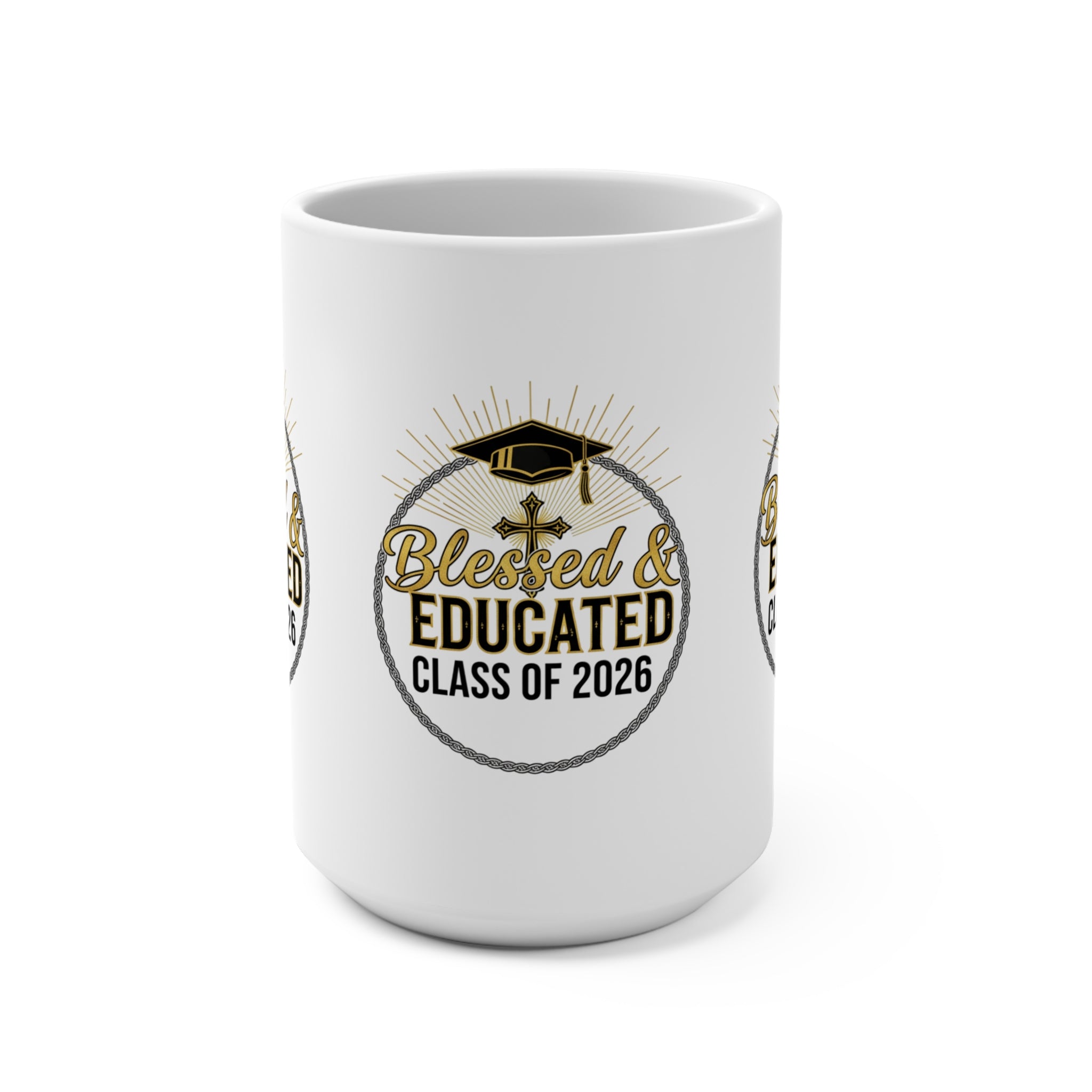 Blessed & Educated Class of 2026 15oz Graduation Mug