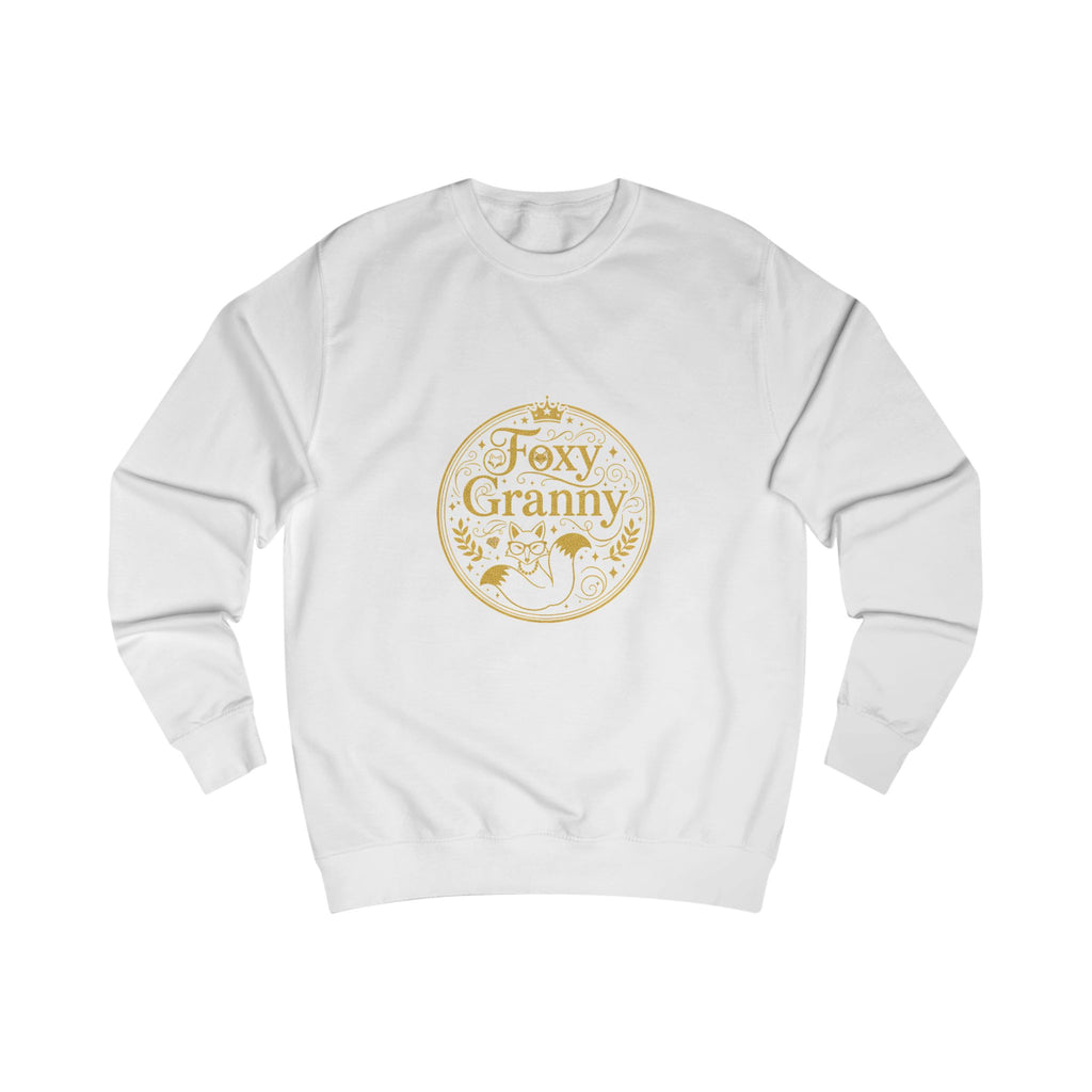 Foxy Granny Sweatshirt — Gold Floral Grandma Crewneck