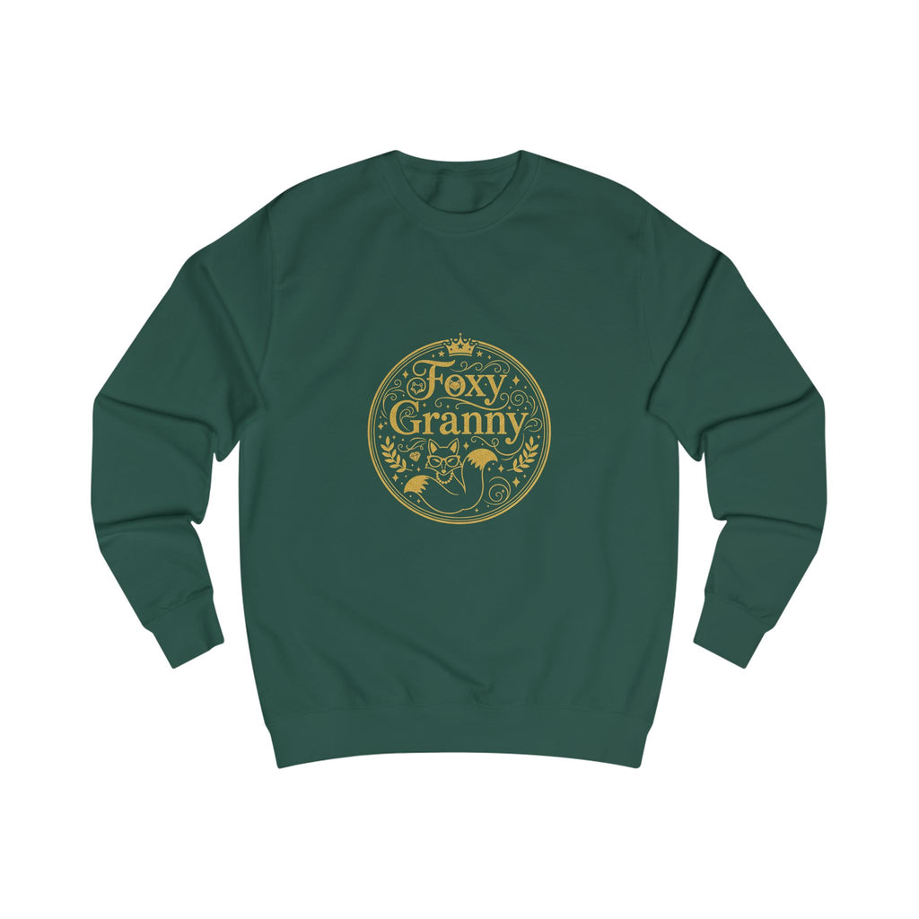 Foxy Granny Sweatshirt — Gold Floral Grandma Crewneck