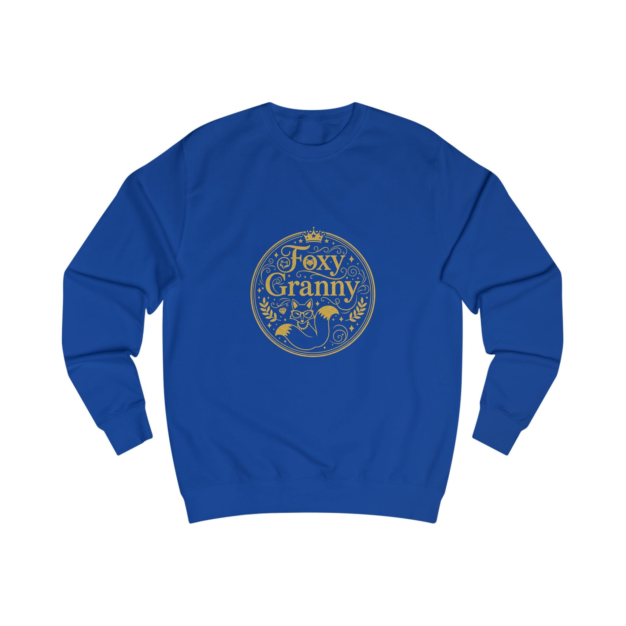 Foxy Granny Sweatshirt — Gold Floral Grandma Crewneck