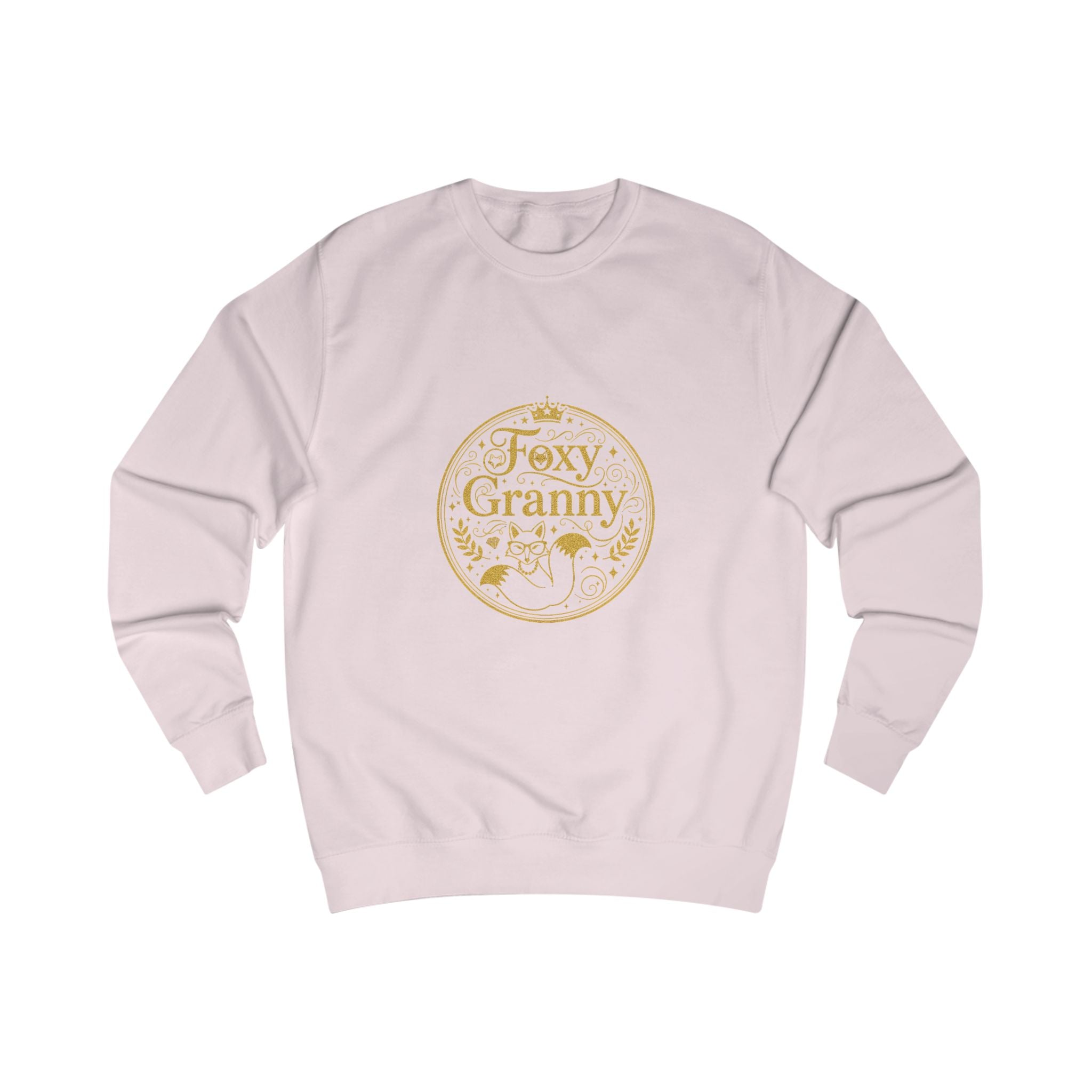 Foxy Granny Sweatshirt — Gold Floral Grandma Crewneck