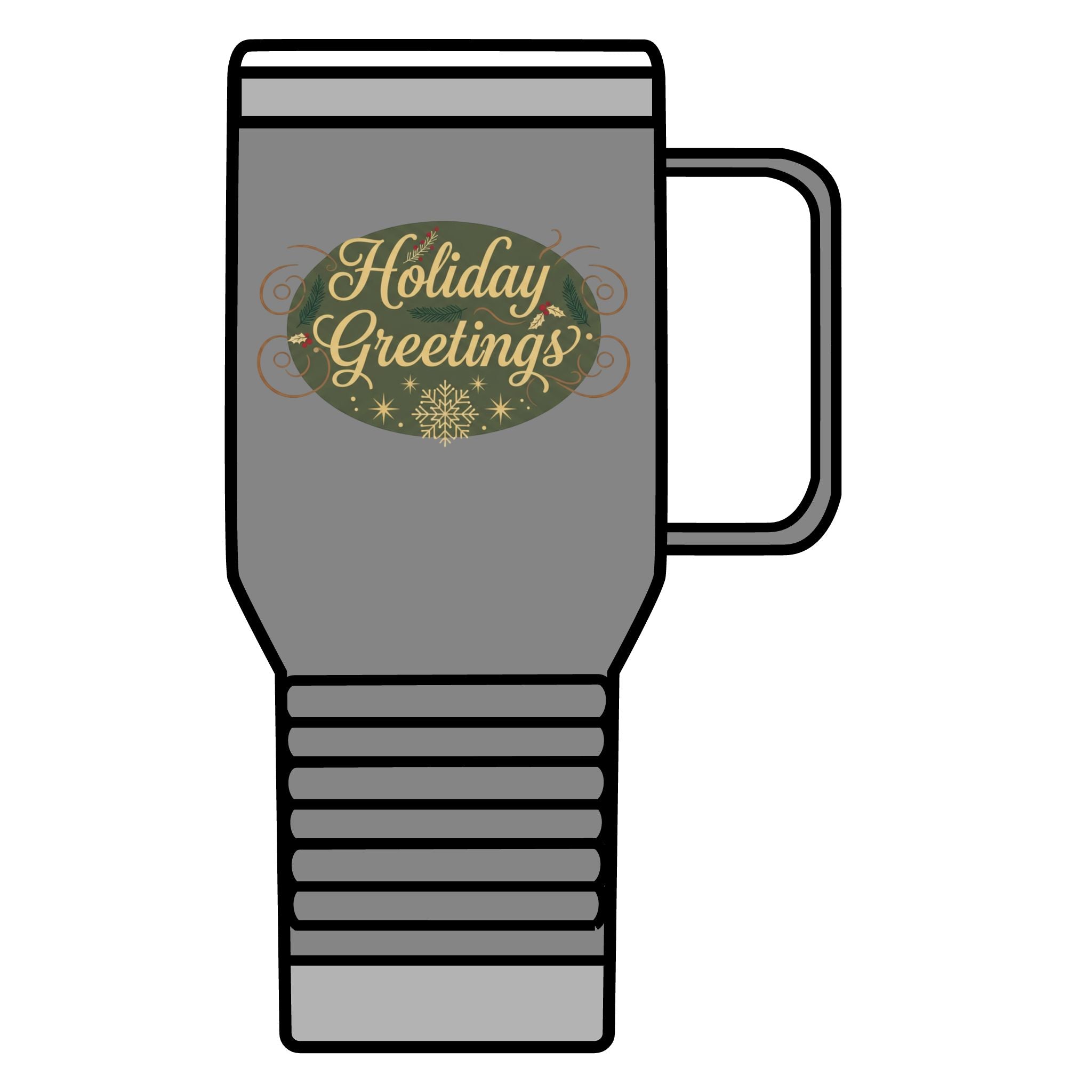 Holiday Greetings Travel Mug — 20oz Insulated Holiday Coffee Tumbler