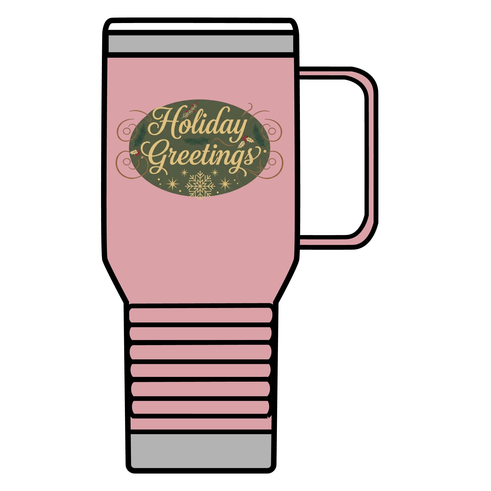 Holiday Greetings Travel Mug — 20oz Insulated Holiday Coffee Tumbler