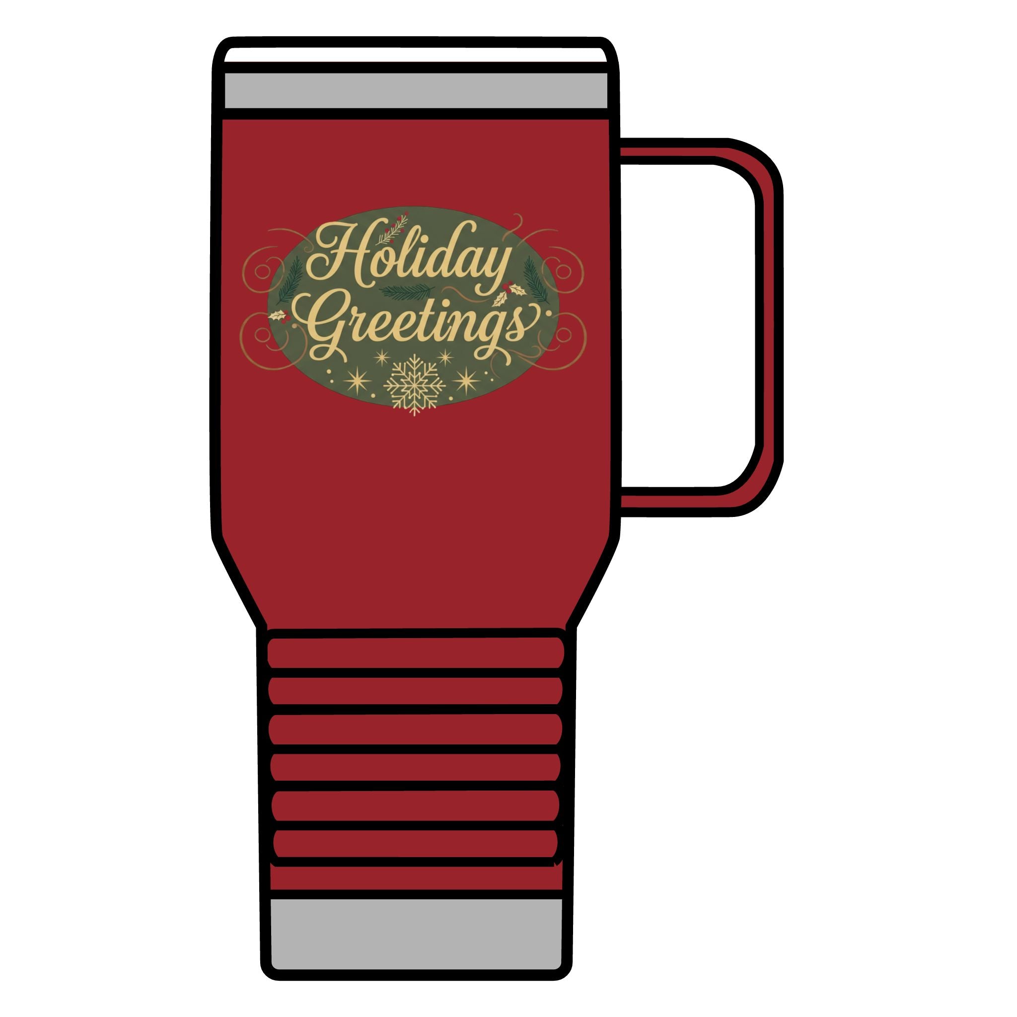 Holiday Greetings Travel Mug — 20oz Insulated Holiday Coffee Tumbler