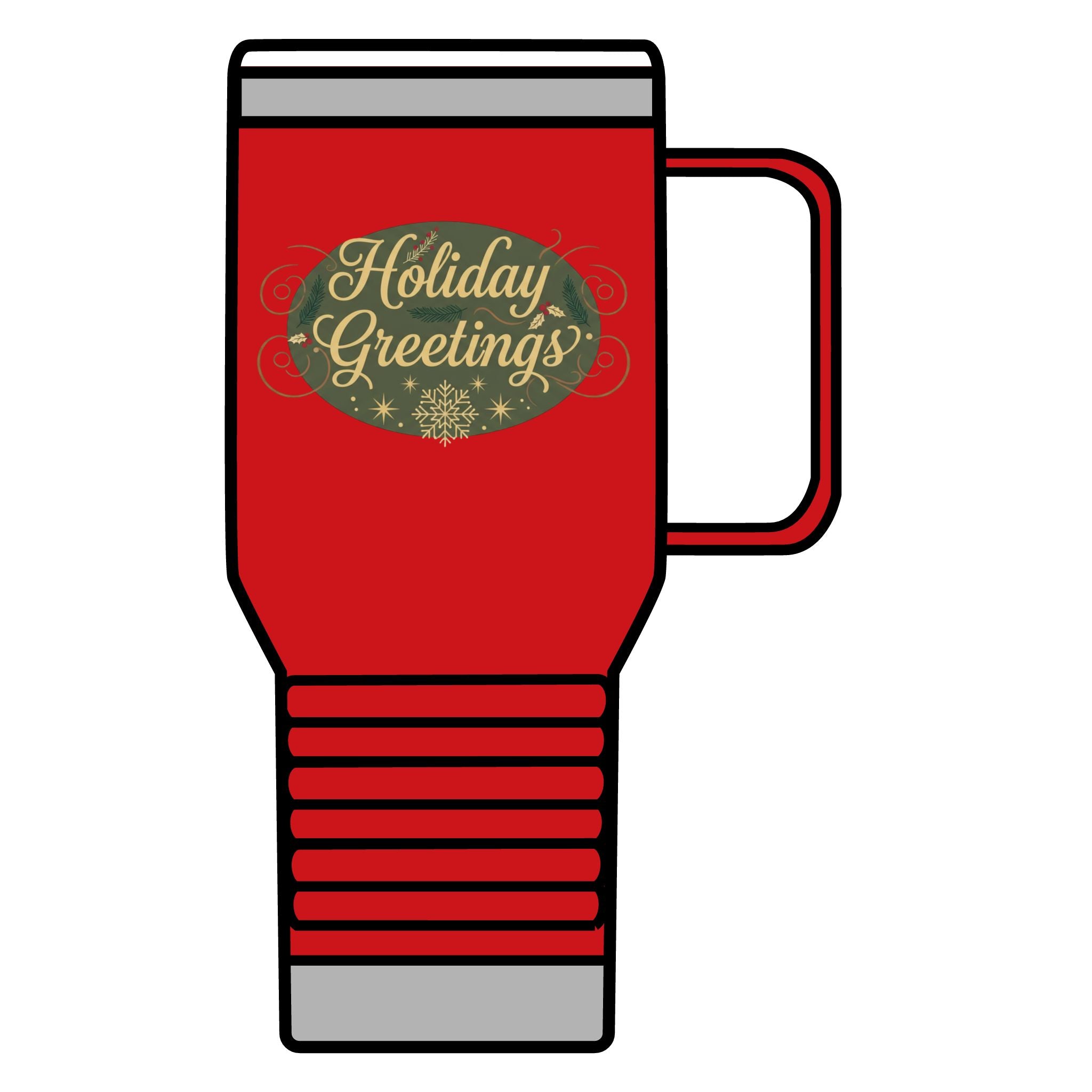 Holiday Greetings Travel Mug — 20oz Insulated Holiday Coffee Tumbler