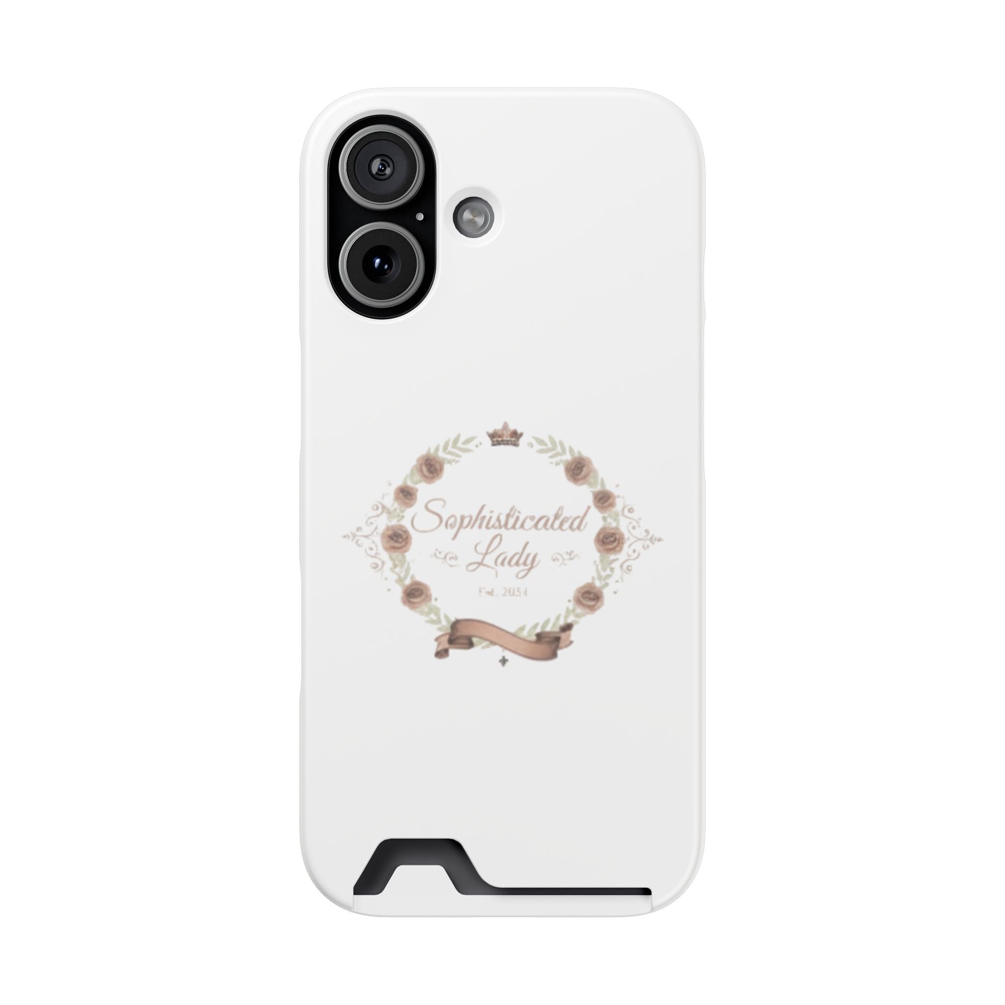 Floral 'Sophisticated Lady' Phone Case with Card Holder — Elegant Wallet Phone Cover