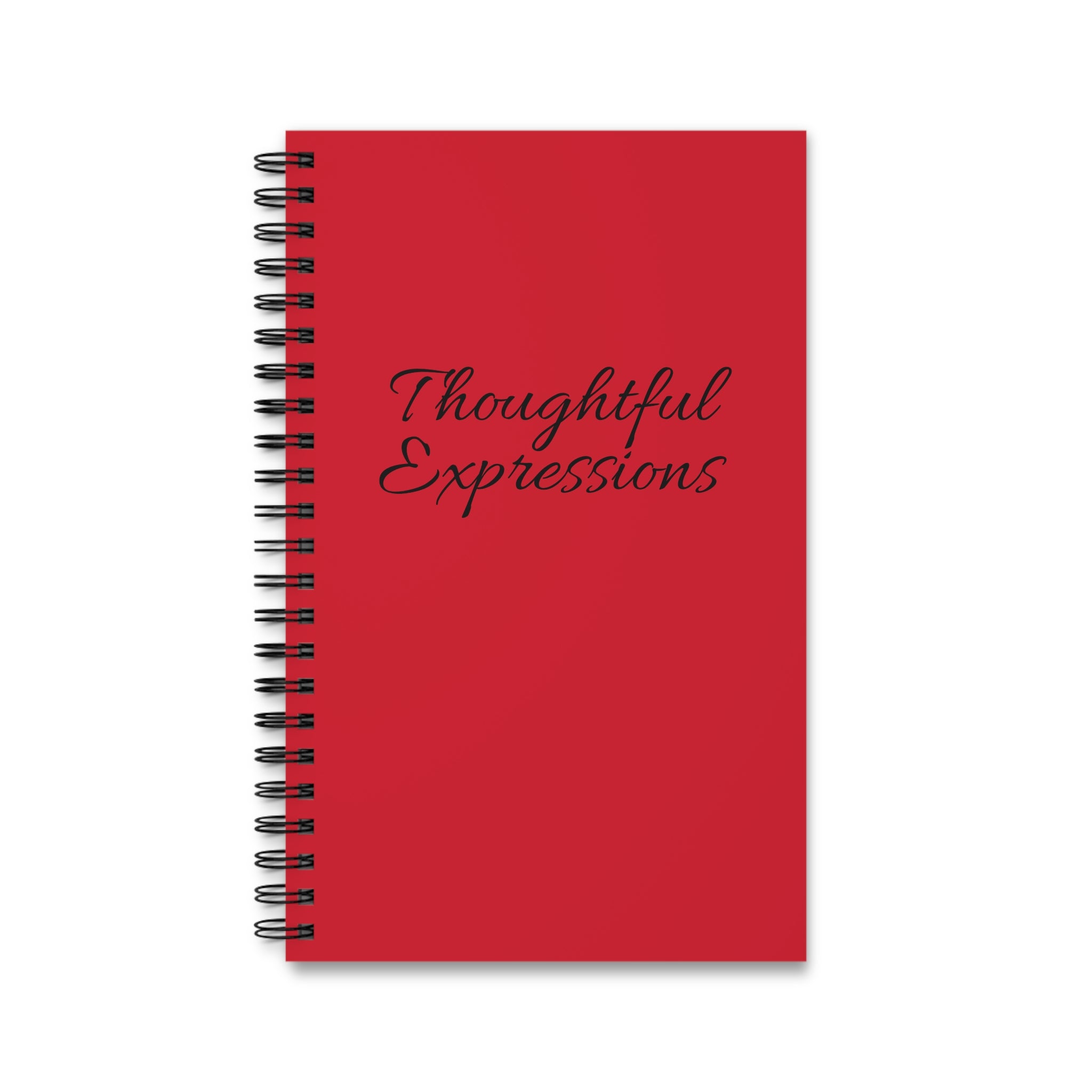 Red "Expressions" Spiral Journal — Lined Notebook for Writing, Poetry & Daily Reflections