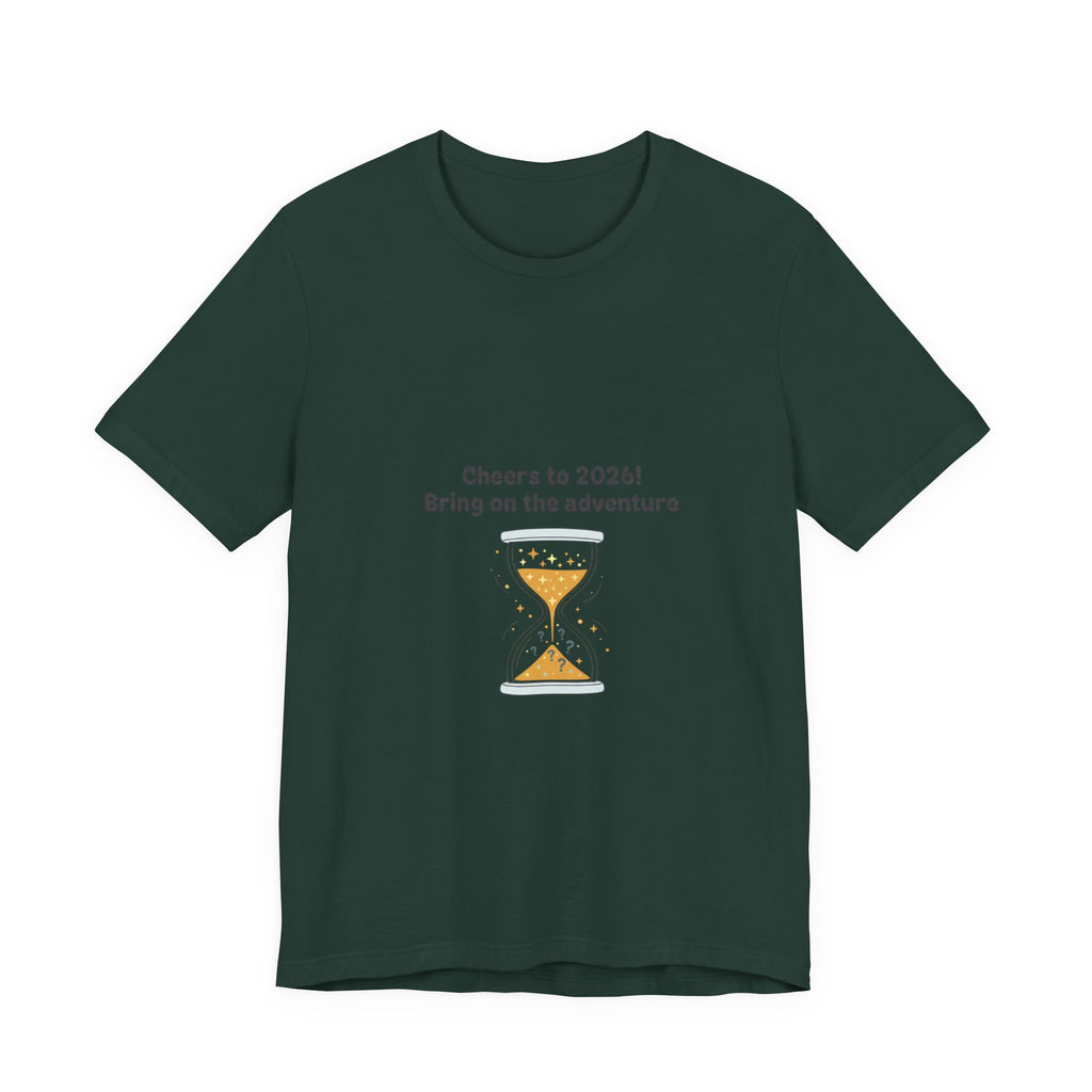 Cheers to 2026 Hourglass Tee | New Year Countdown, 2026 goals
