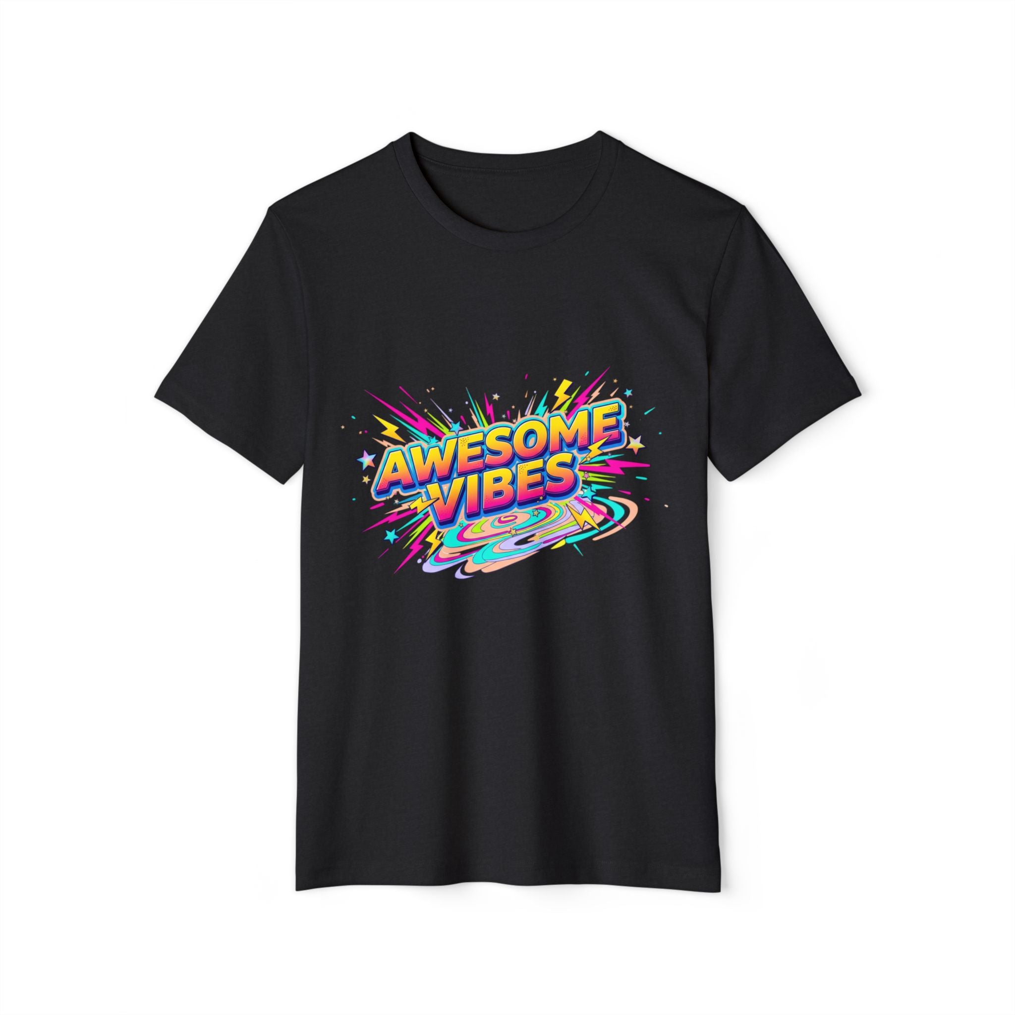 Awesome Vibes T-Shirt — Retro Rainbow Graphic Tee