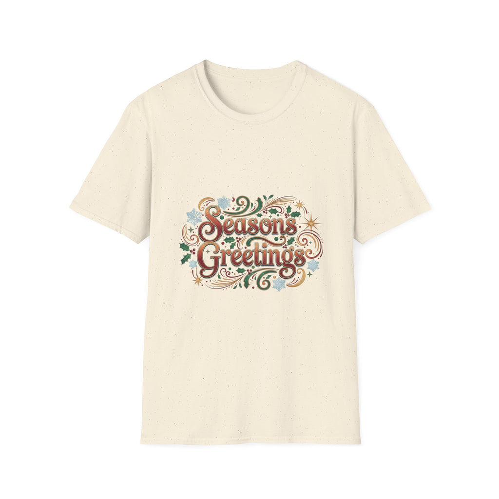 Season's Greetings T-Shirt — Festive Holiday Graphic Tee