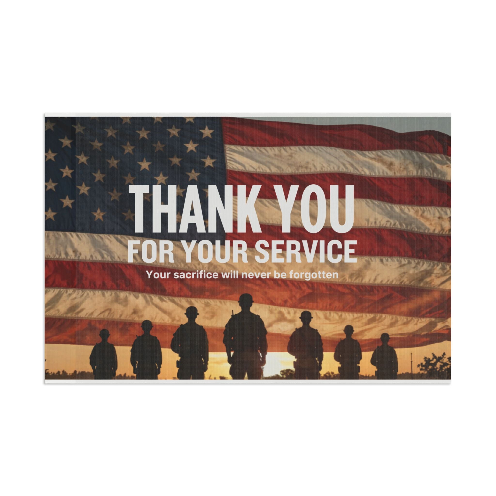 Flag - "Thank You For Your Service" Memorial Flag (Veteran Tribute)