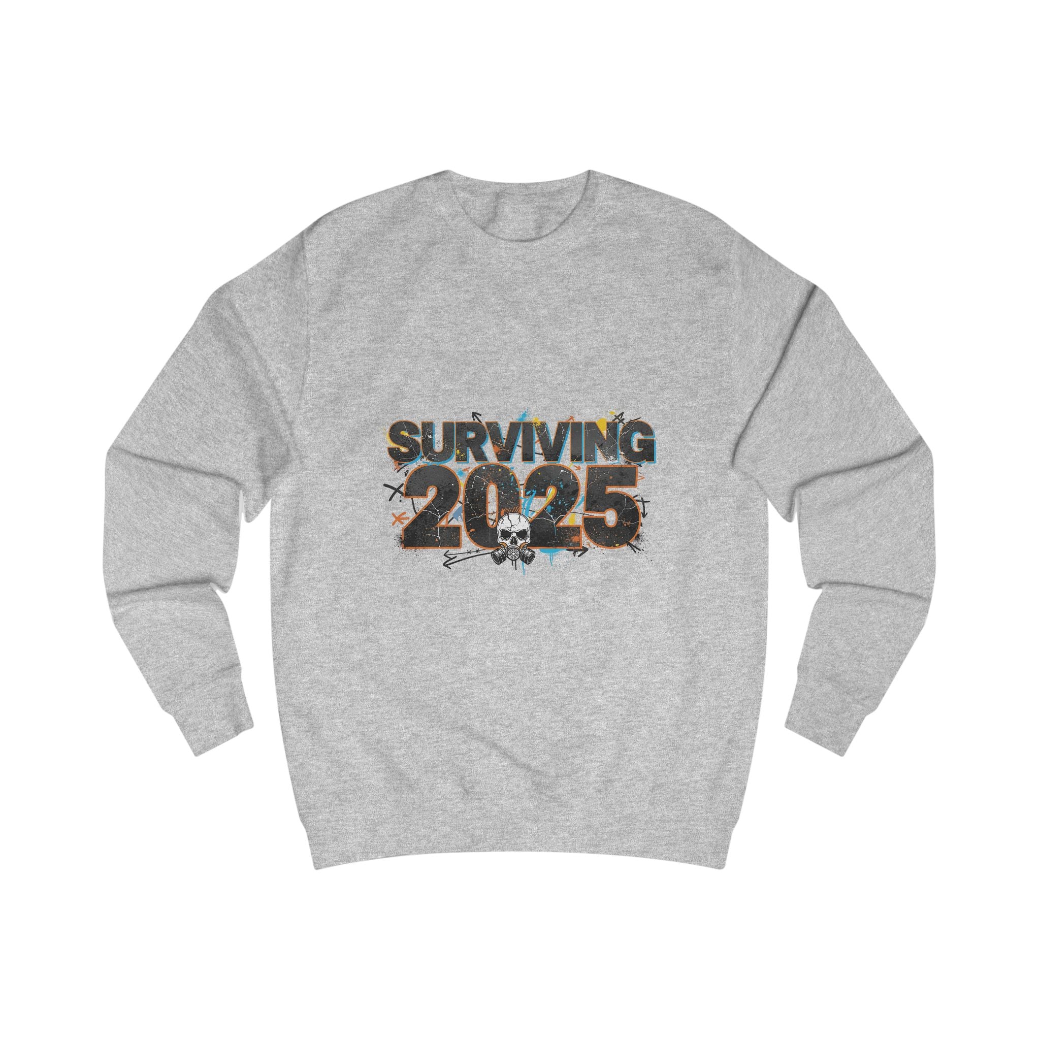 Surviving 2025 Sweatshirt — Funny Retro Graphic Crewneck for New Year & Graduation Gifts