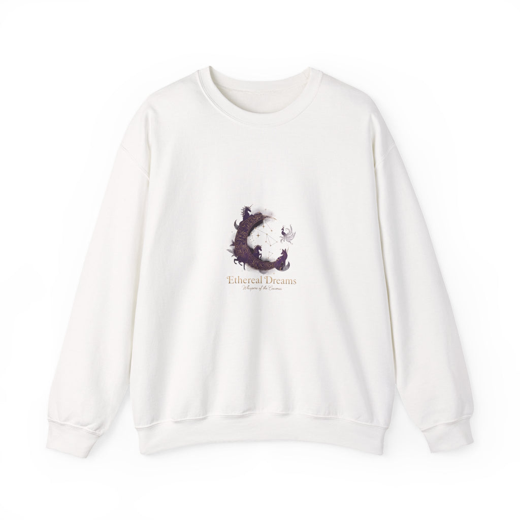 Sleeping Dragon Illustration Crewneck Sweatshirt | Fantasy Moon Design