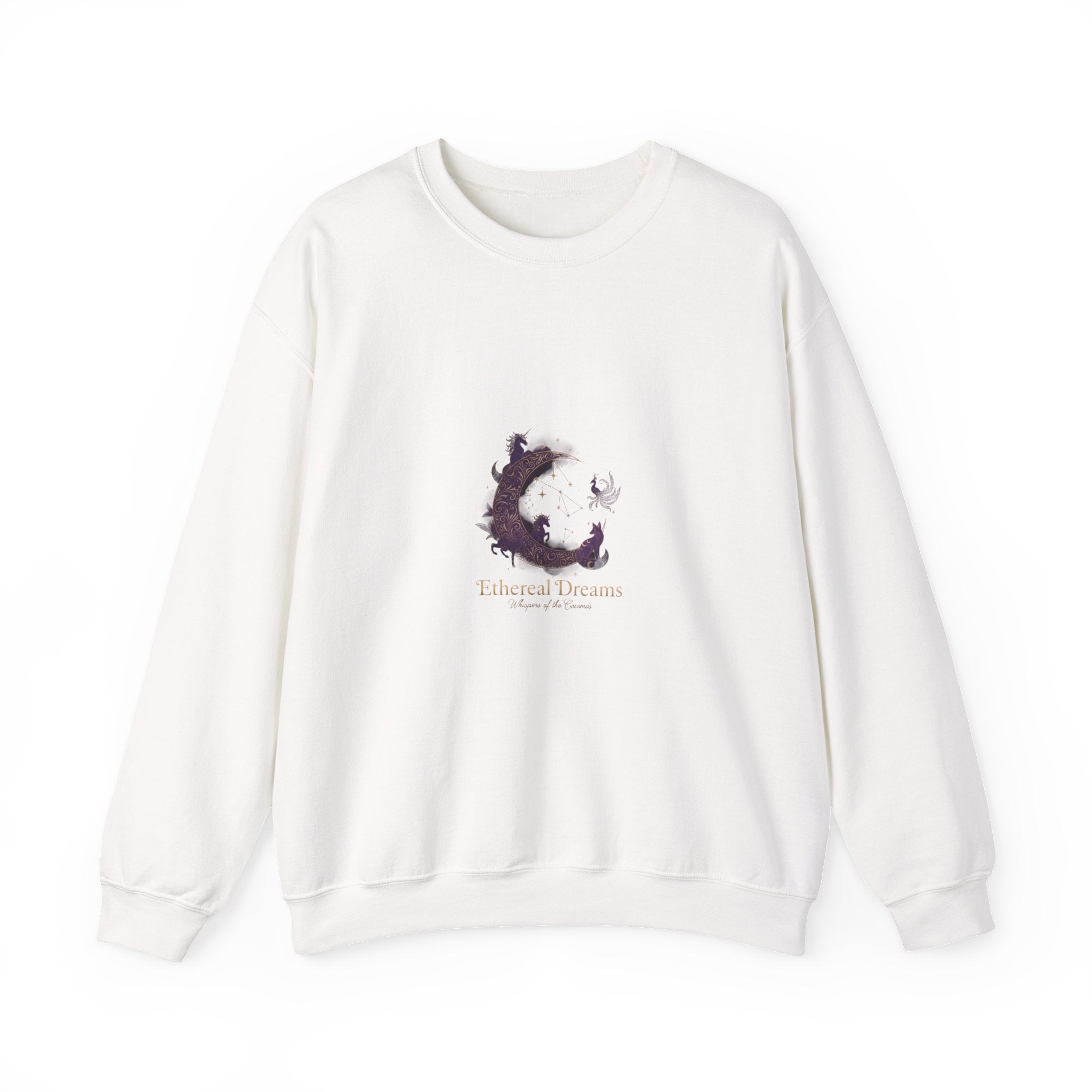 Sleeping Dragon Illustration Crewneck Sweatshirt | Fantasy Moon Design