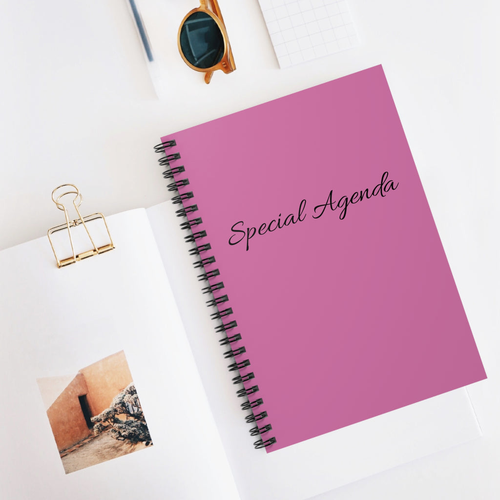 Spiral Notebook - Special Agenda Ruled Line Journal