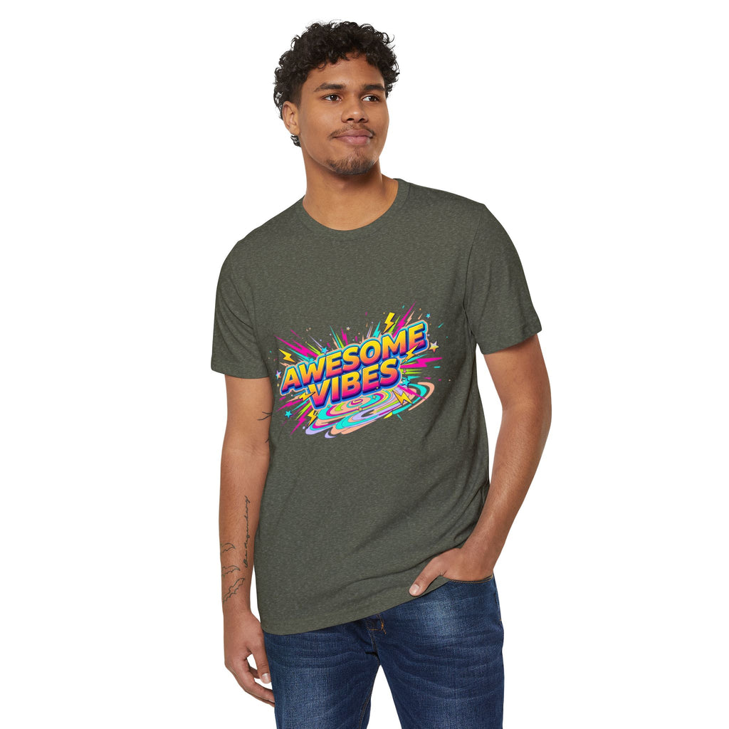 Awesome Vibes T-Shirt — Retro Rainbow Graphic Tee