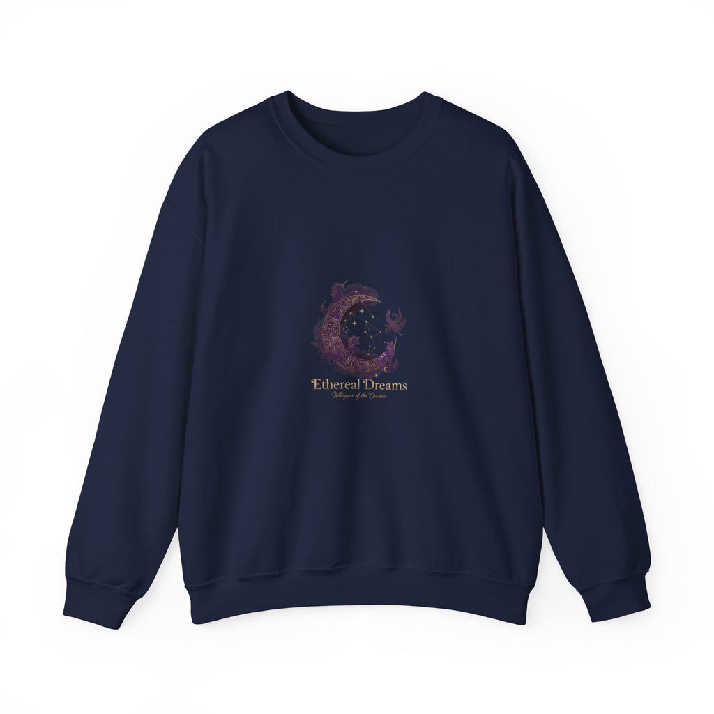 Sleeping Dragon Illustration Crewneck Sweatshirt | Fantasy Moon Design