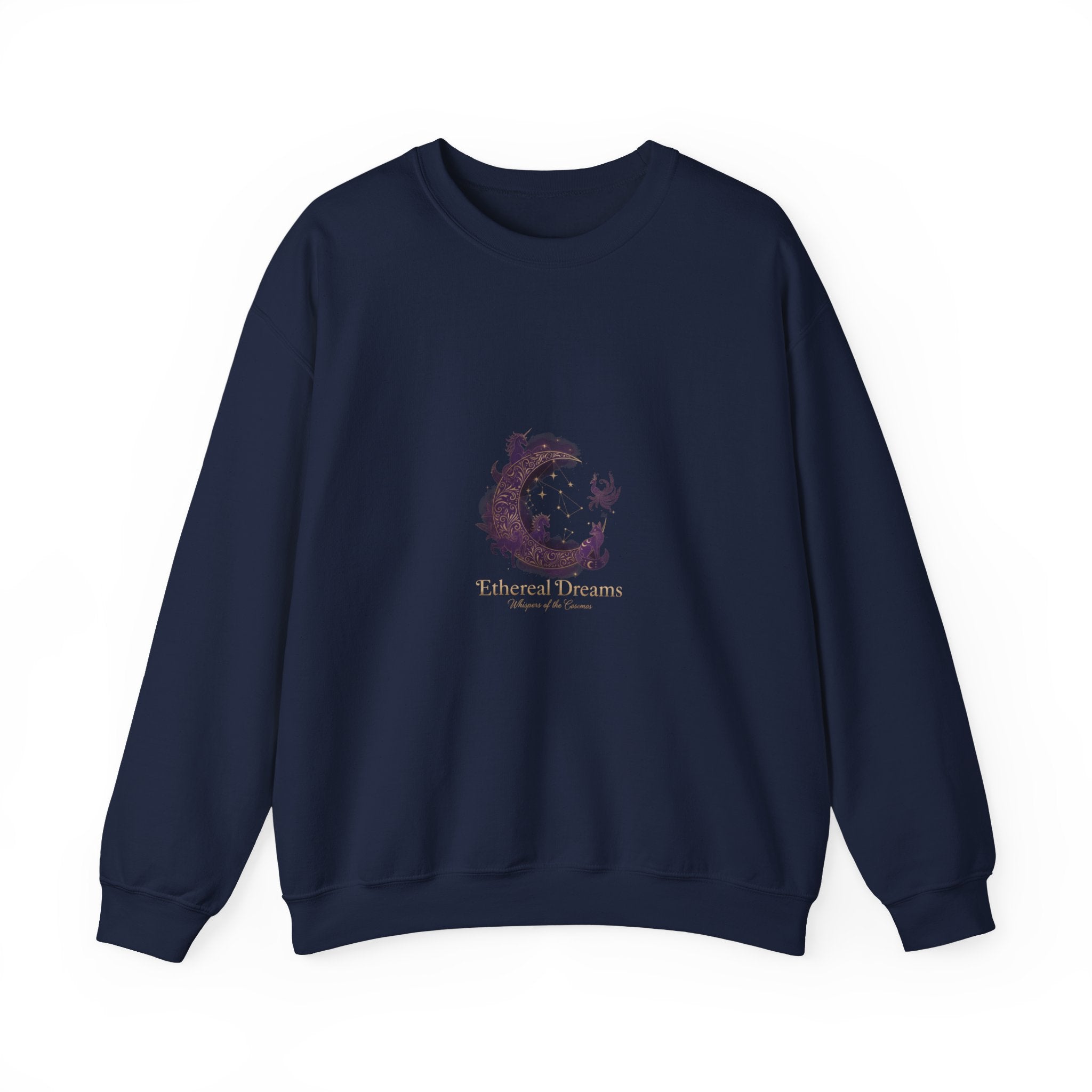 Sleeping Dragon Illustration Crewneck Sweatshirt | Fantasy Moon Design