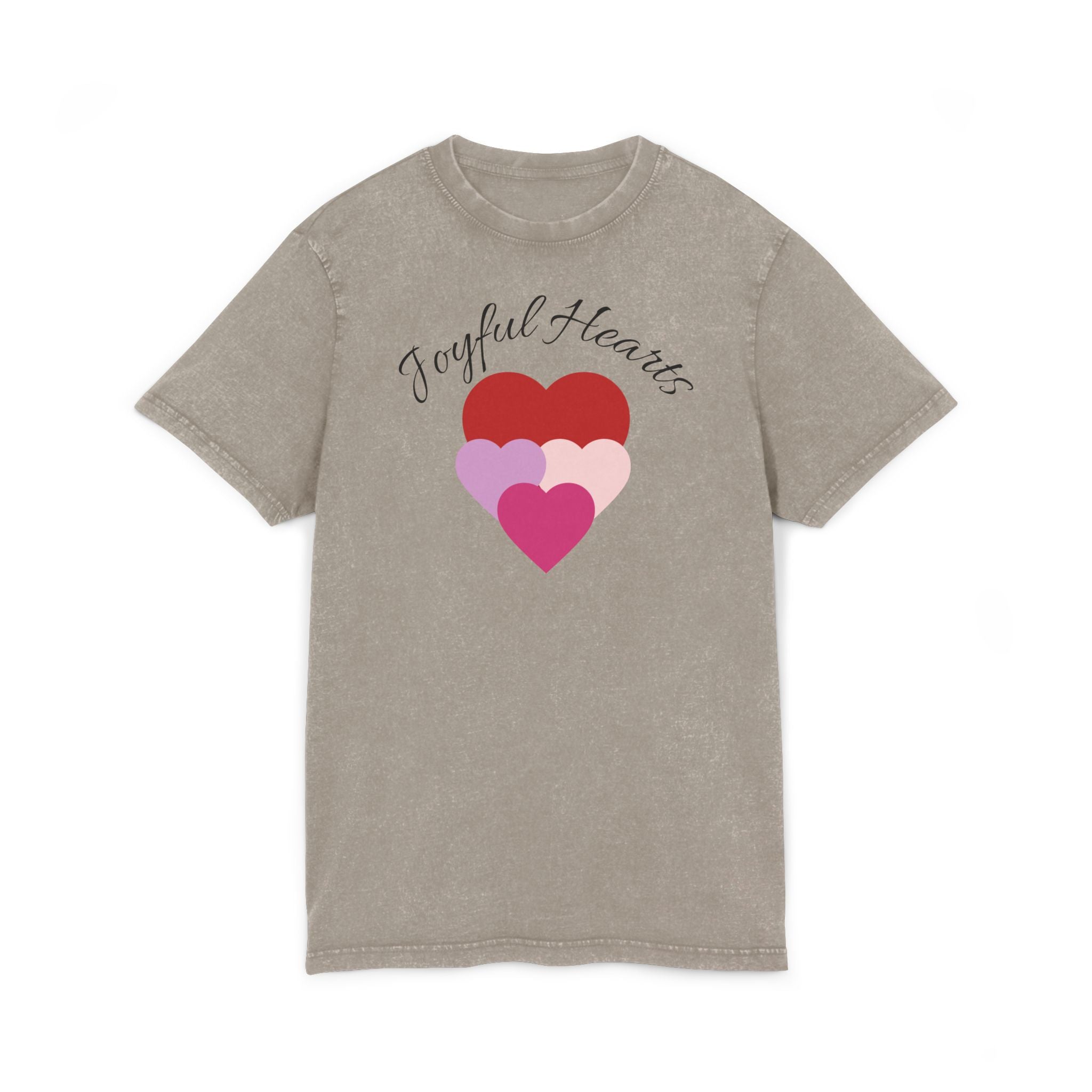 Joyful Hearts Acid-Wash — Vintage Grunge Casual Shirt