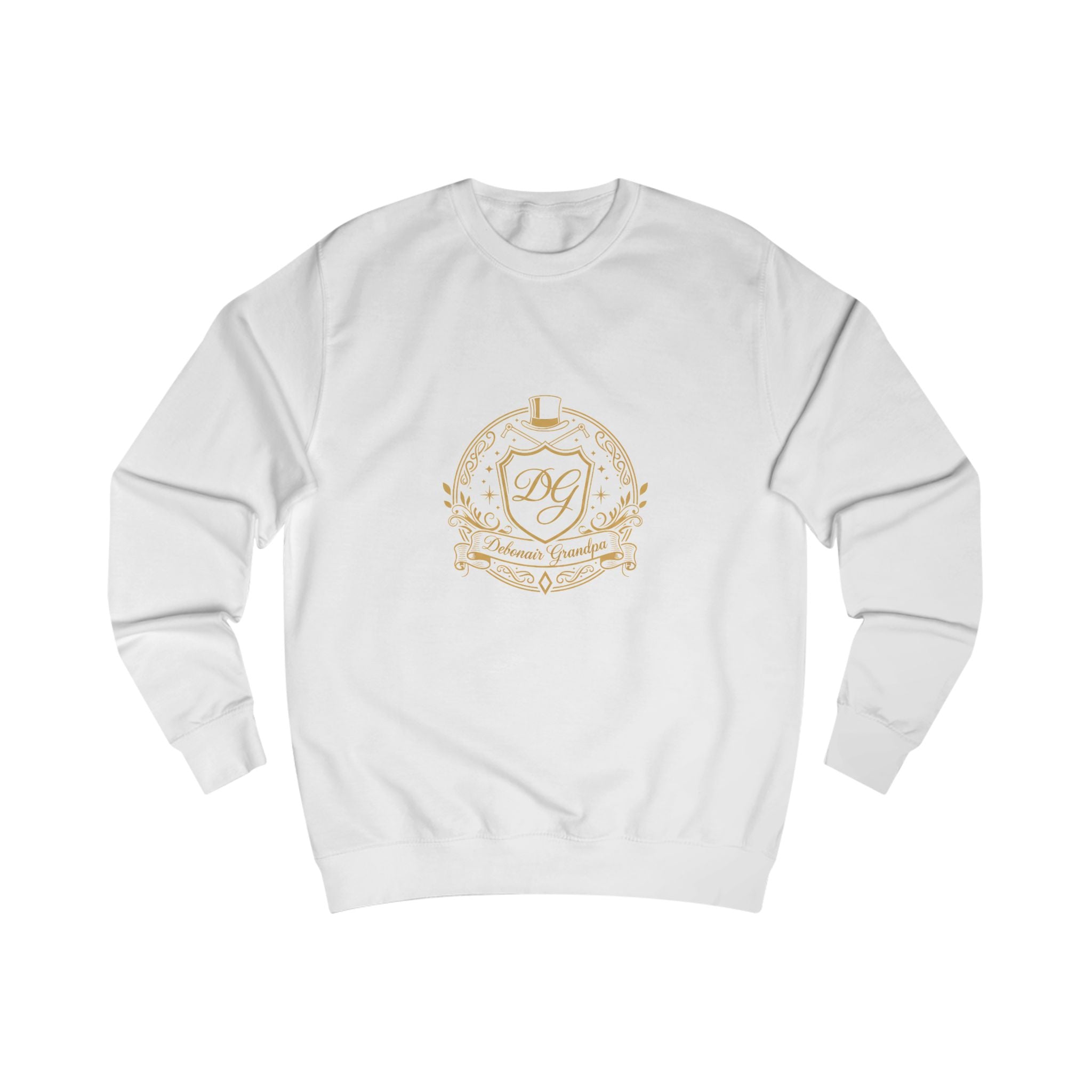 Debonair Grandpa Monogram Crest Sweatshirt