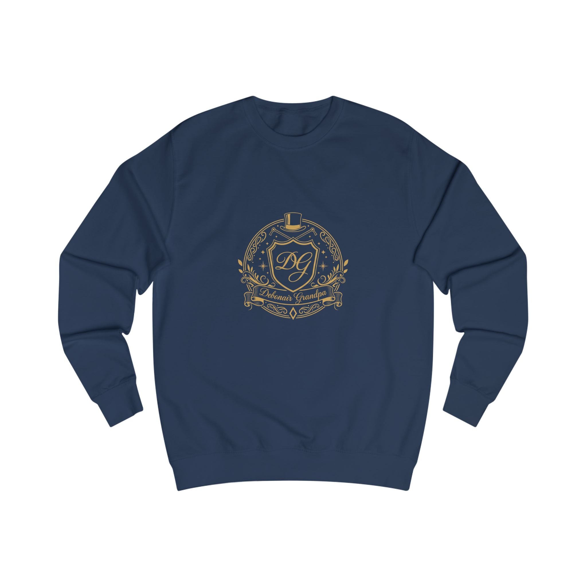 Debonair Grandpa Monogram Crest Sweatshirt
