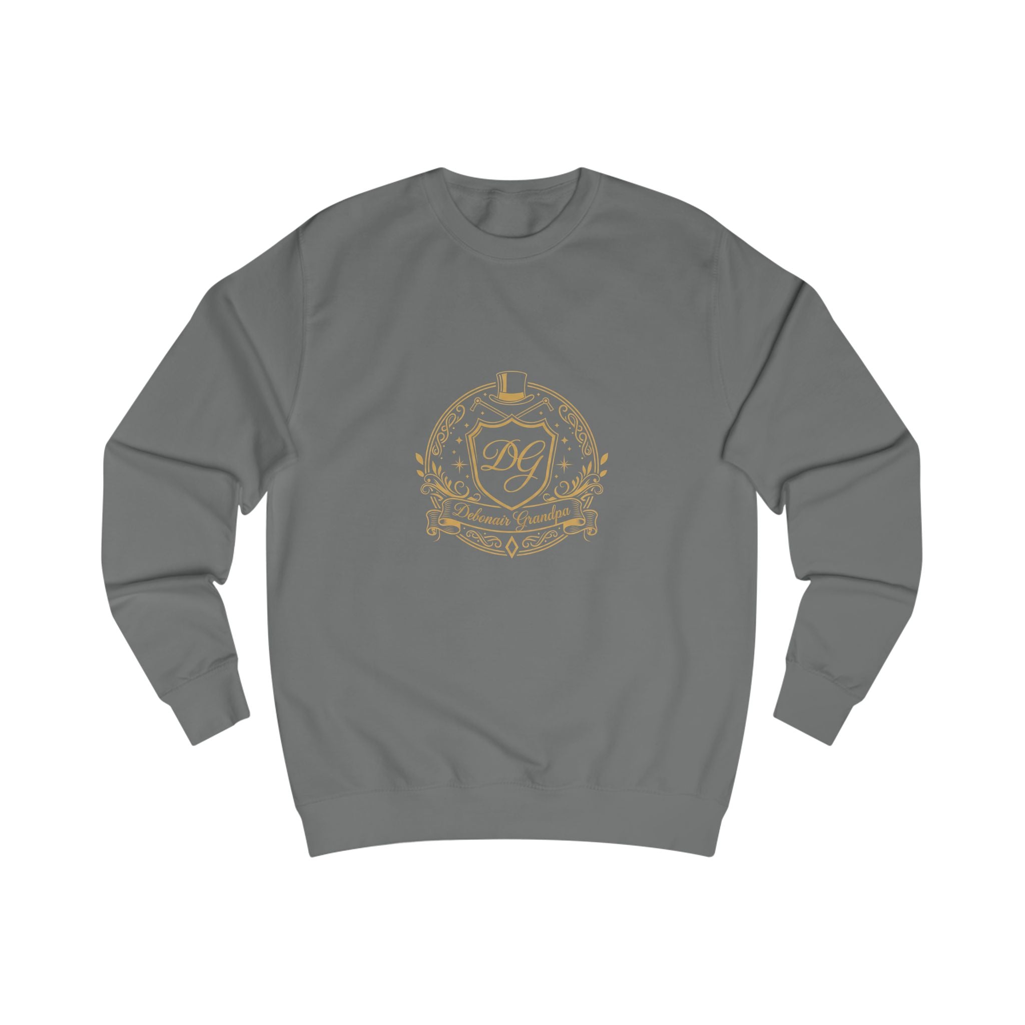 Debonair Grandpa Monogram Crest Sweatshirt