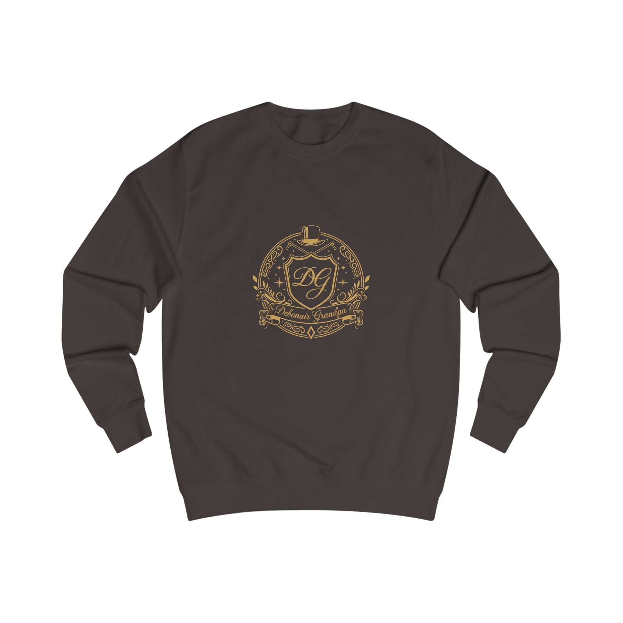 Debonair Grandpa Monogram Crest Sweatshirt