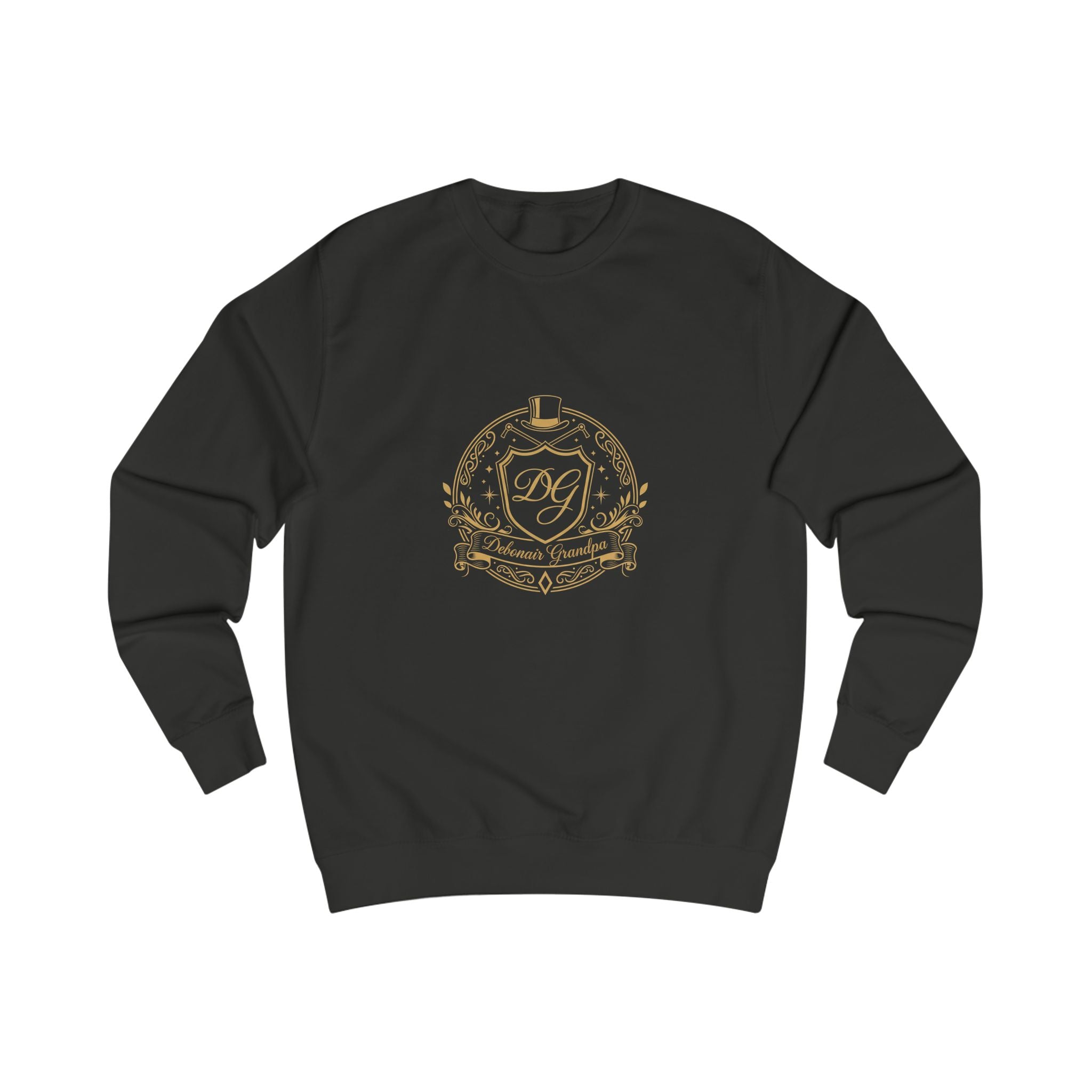Debonair Grandpa Monogram Crest Sweatshirt
