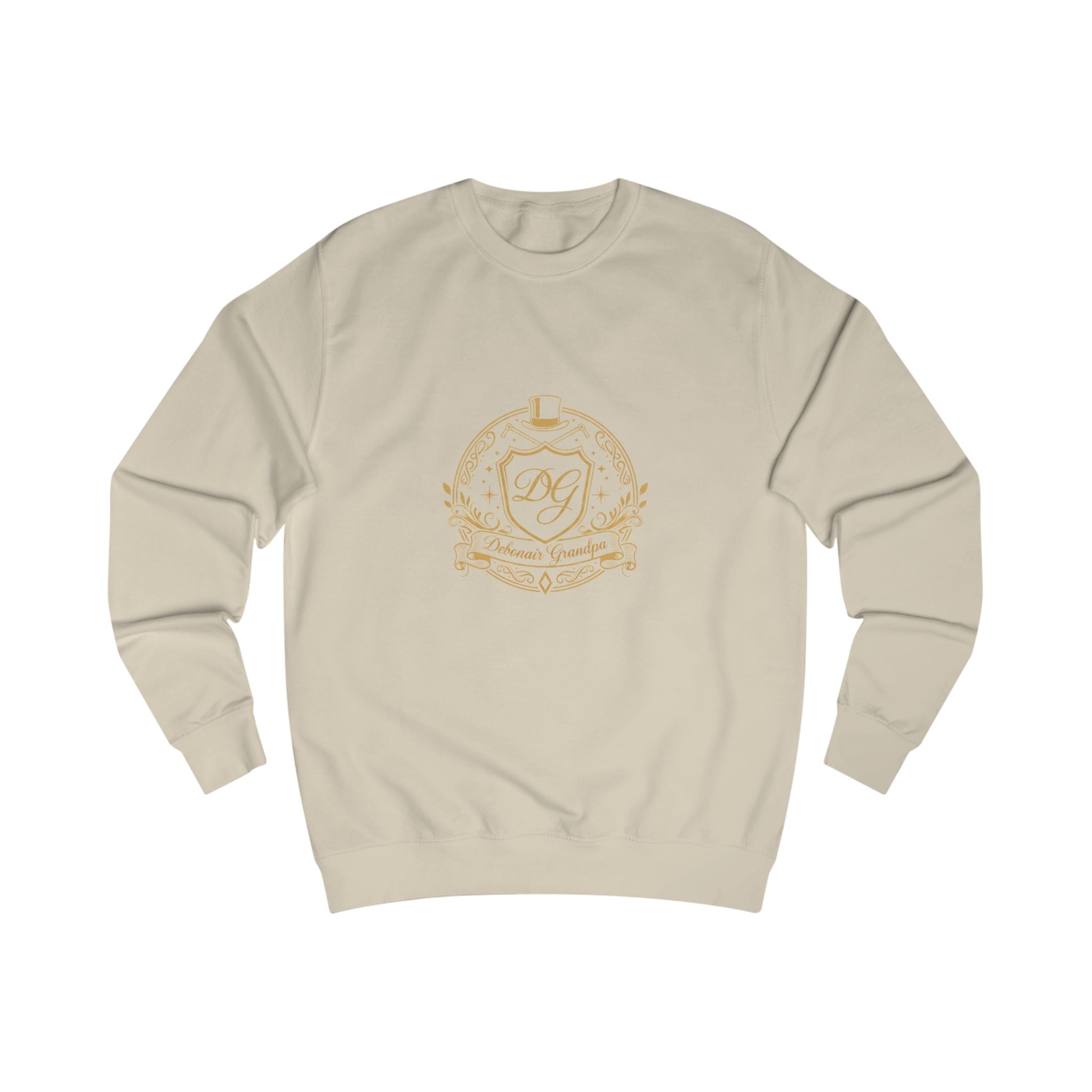 Debonair Grandpa Monogram Crest Sweatshirt